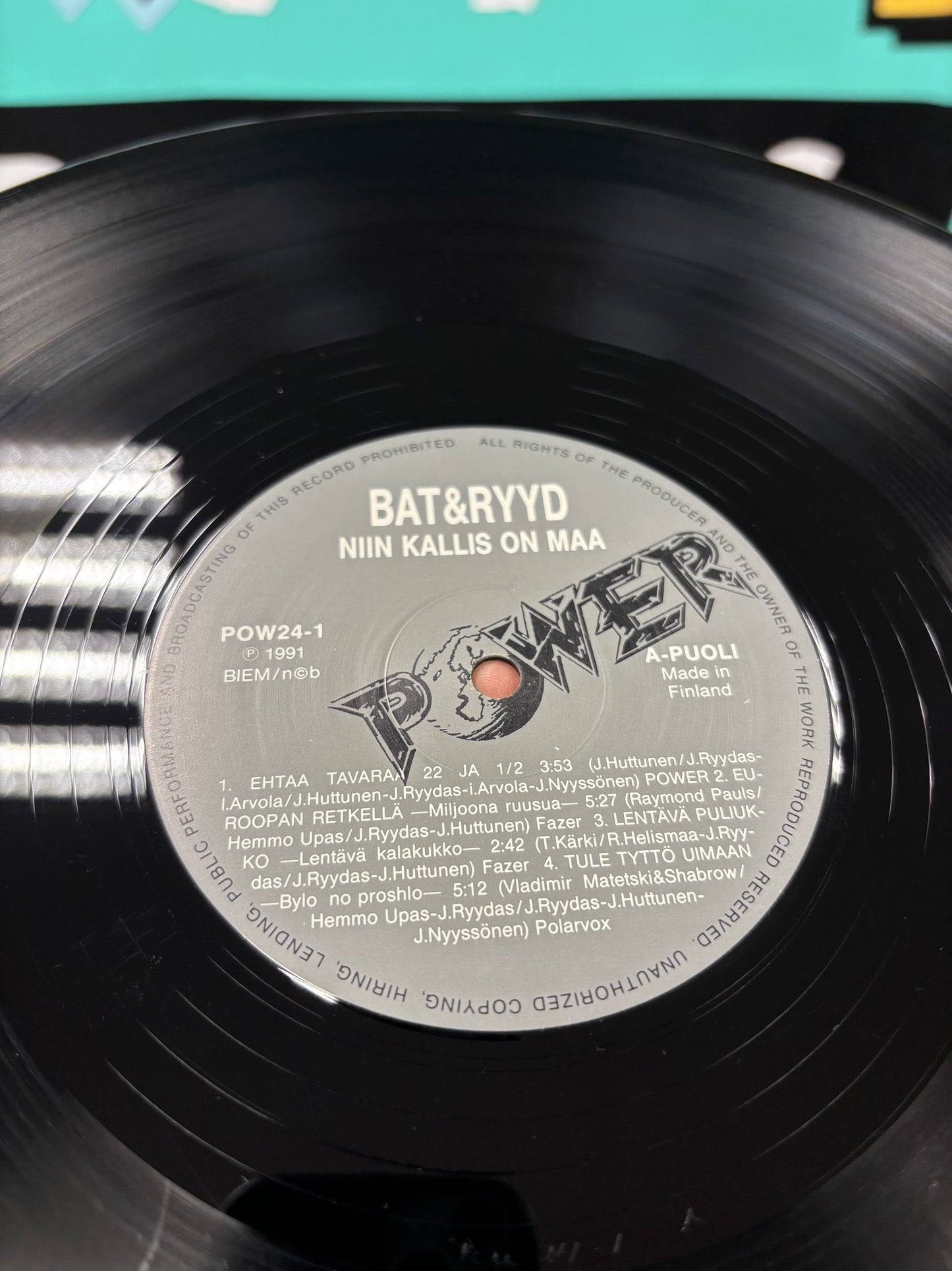 Bat & Ryyd: Niin Kallis On Maa…, LP, Only vinyl pressing, Power, Finland 1991