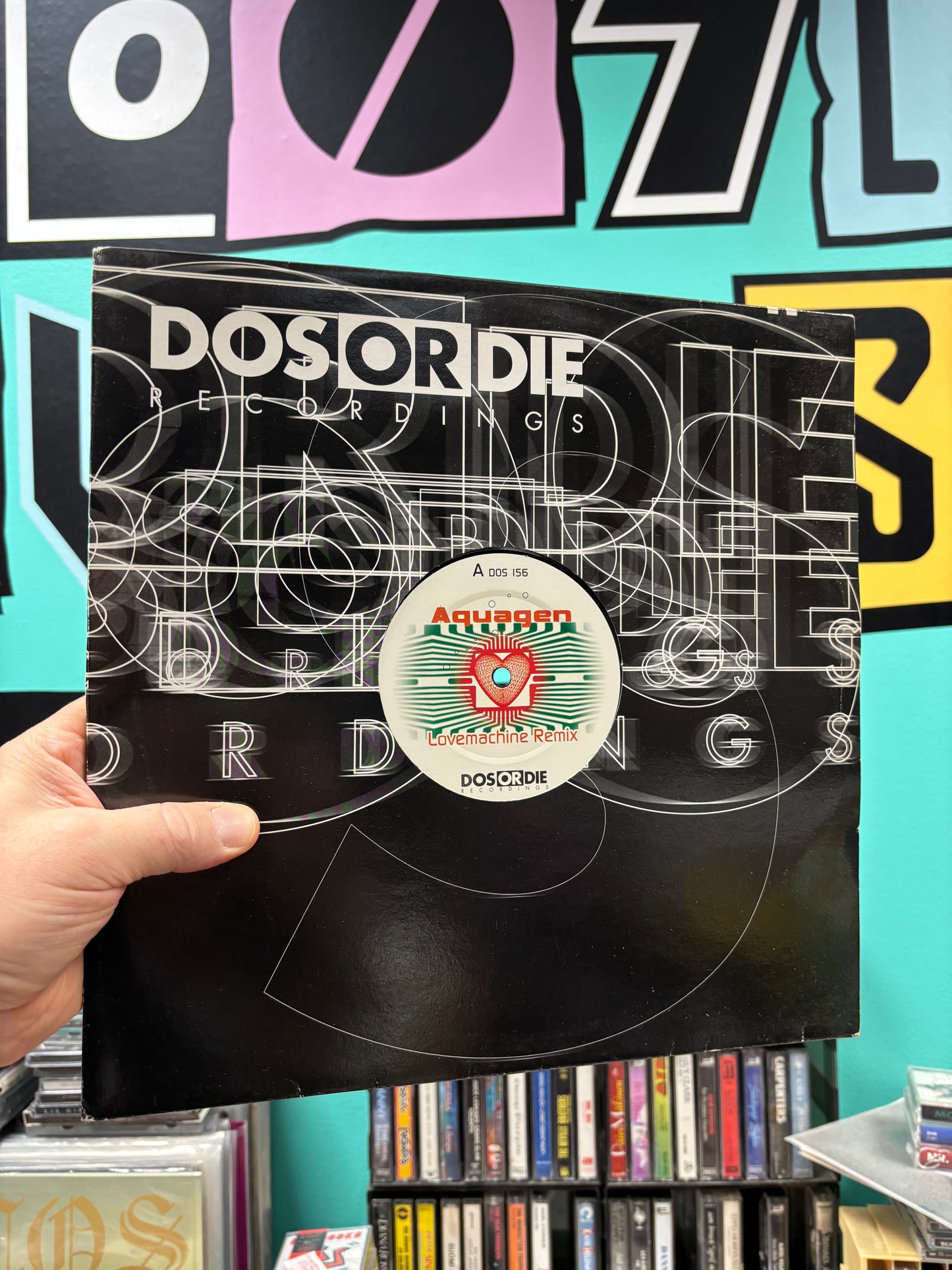Aquagen: Lovemachine Remix, 12inch, 1st pressing, Dos Or Die Recordings, Germany 2000