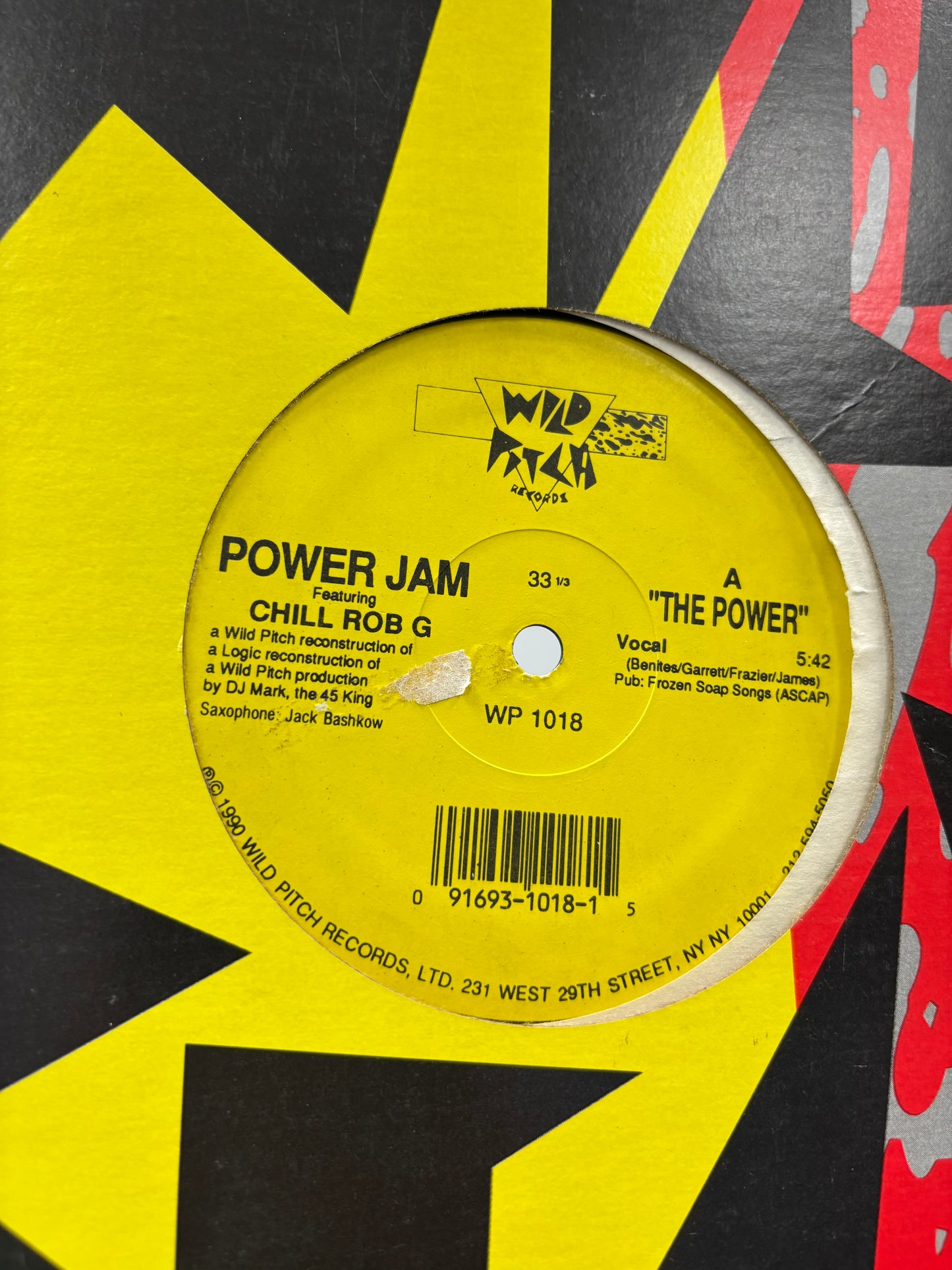 Power Jam featuring Chill Rob G: The Power, 12inch, repress, Wild Pitch, US 1990