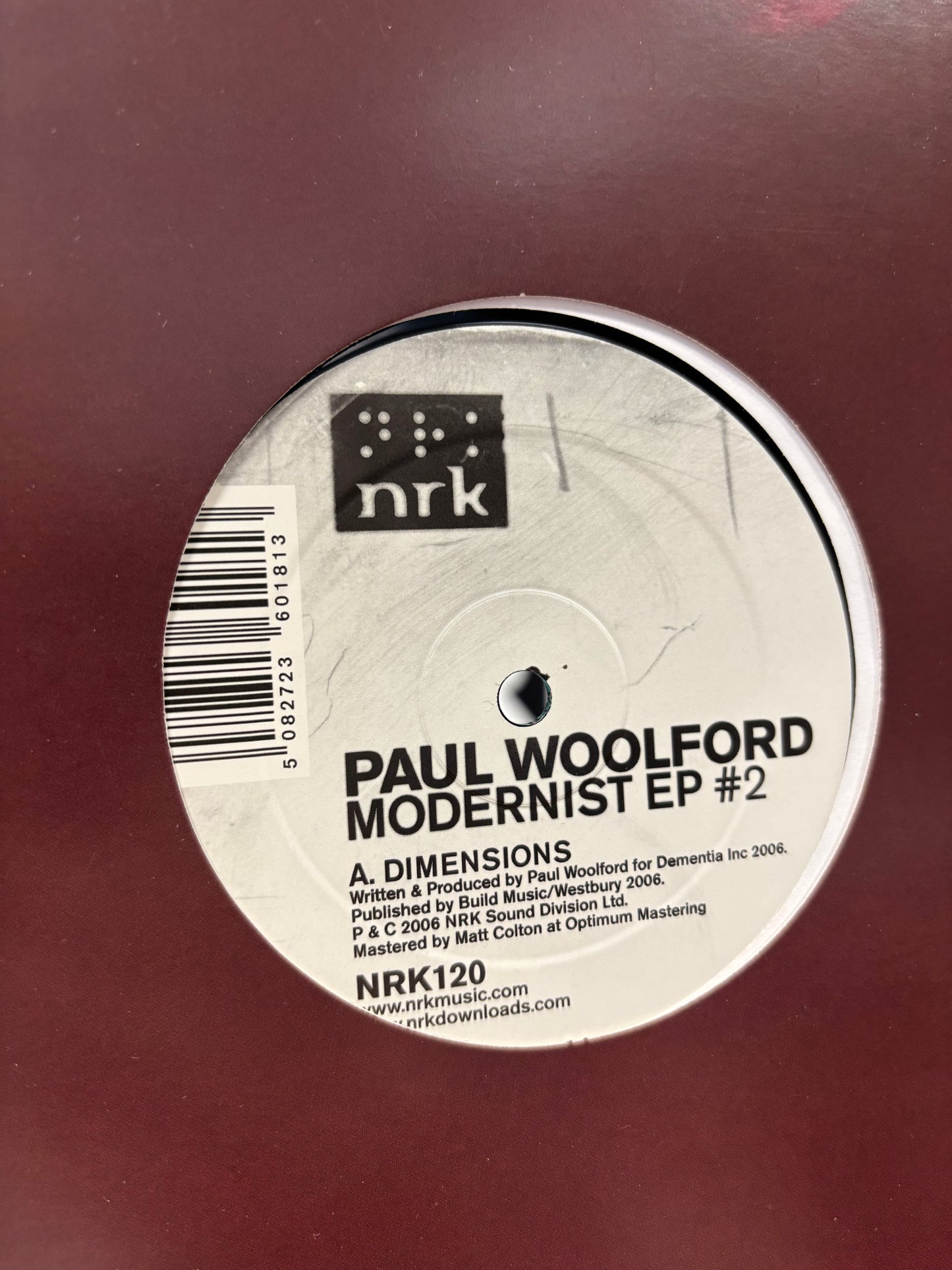 Paul Woolford: Modernist EP #2, 12inch, 1st pressing, Only vinyl pressing, NRK Sound Division, UK 2006