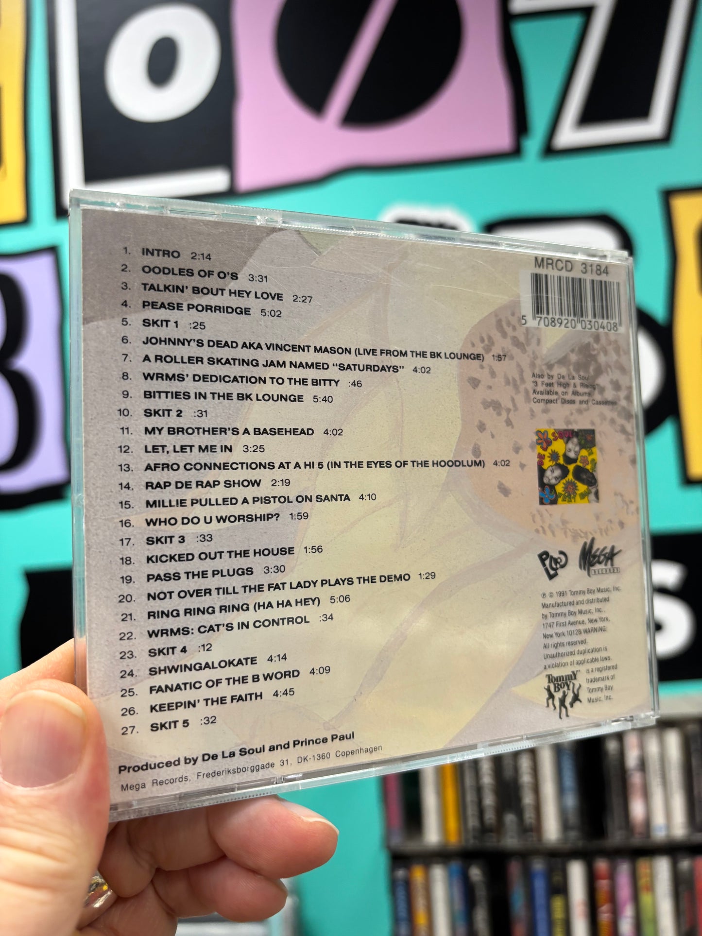 De La Soul: De La Soul Is Dead, CD, Mega Records, Tommy Boy, Scandinavia 1991