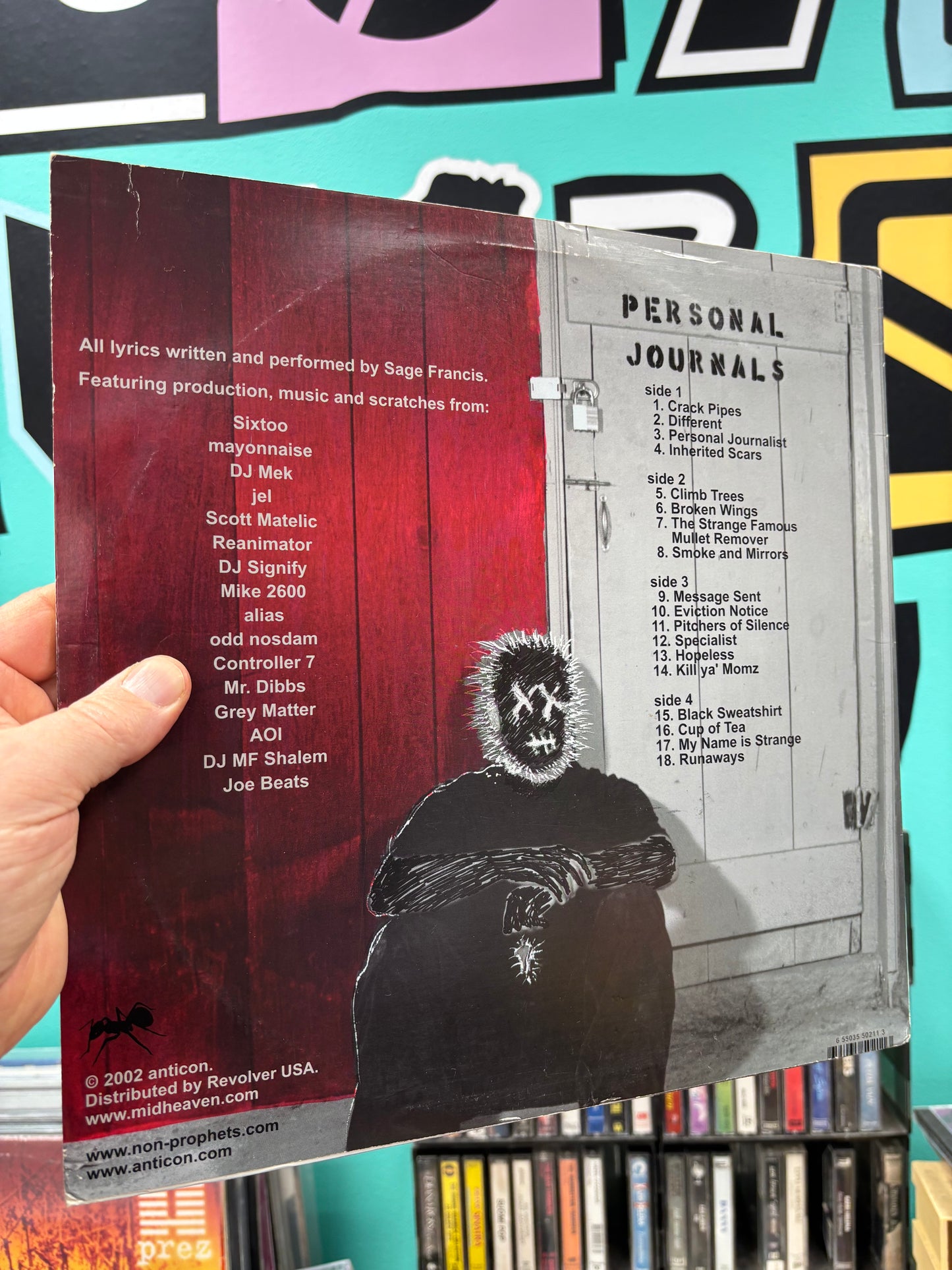 Sage Francis: Personal Journals, 2LP, 1st pressing, Anticon, US 2002