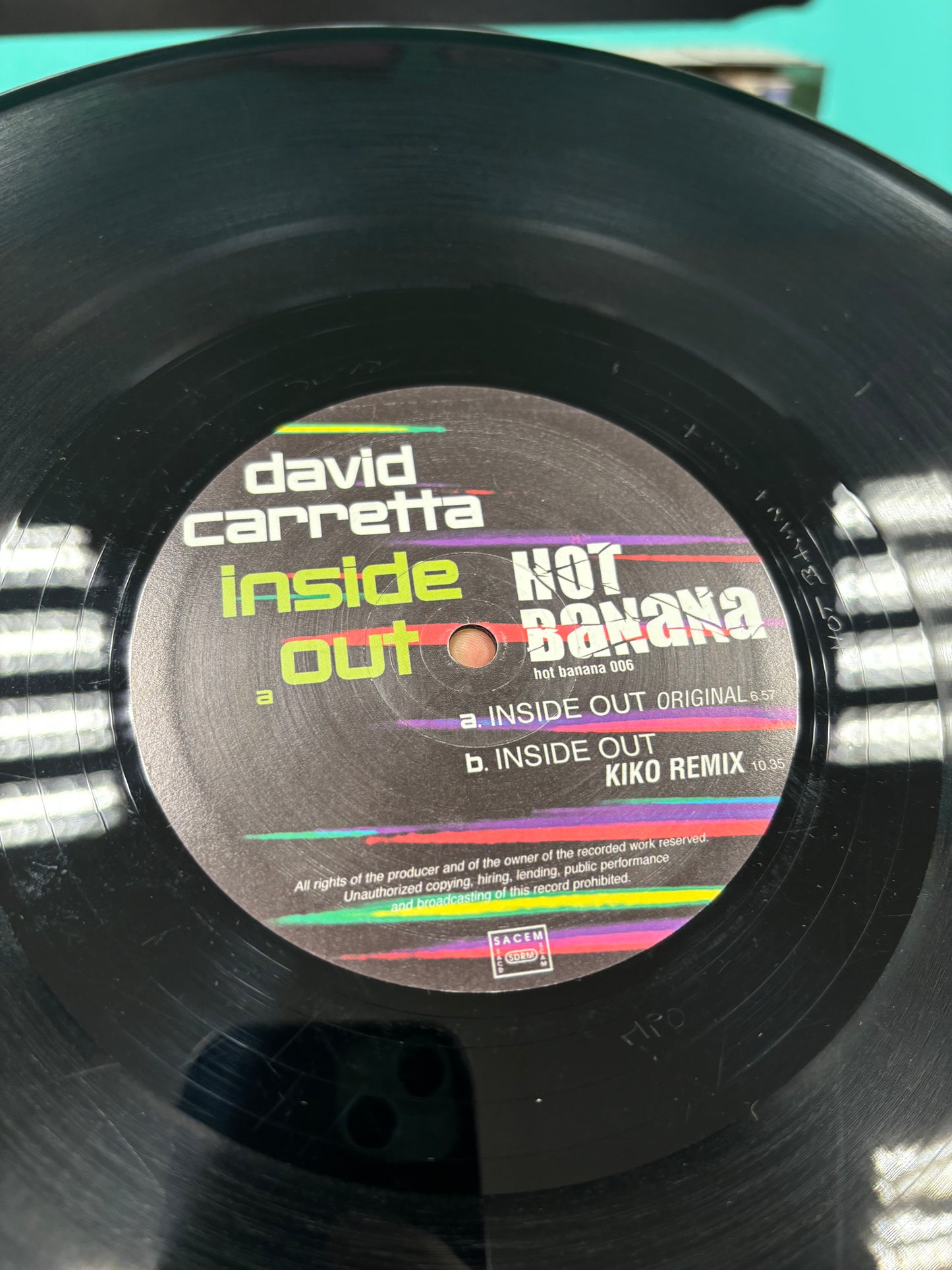 David Carretta: Inside Out, 12inch, Only official pressing, Hot Banana, France 2004