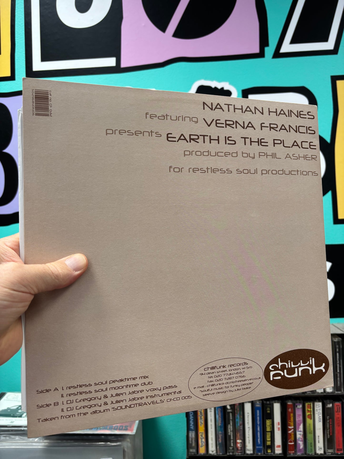 Nathan Haines: Earth Is The Place, 12inch, 1st pressing, Chillifunk Records, UK 2001