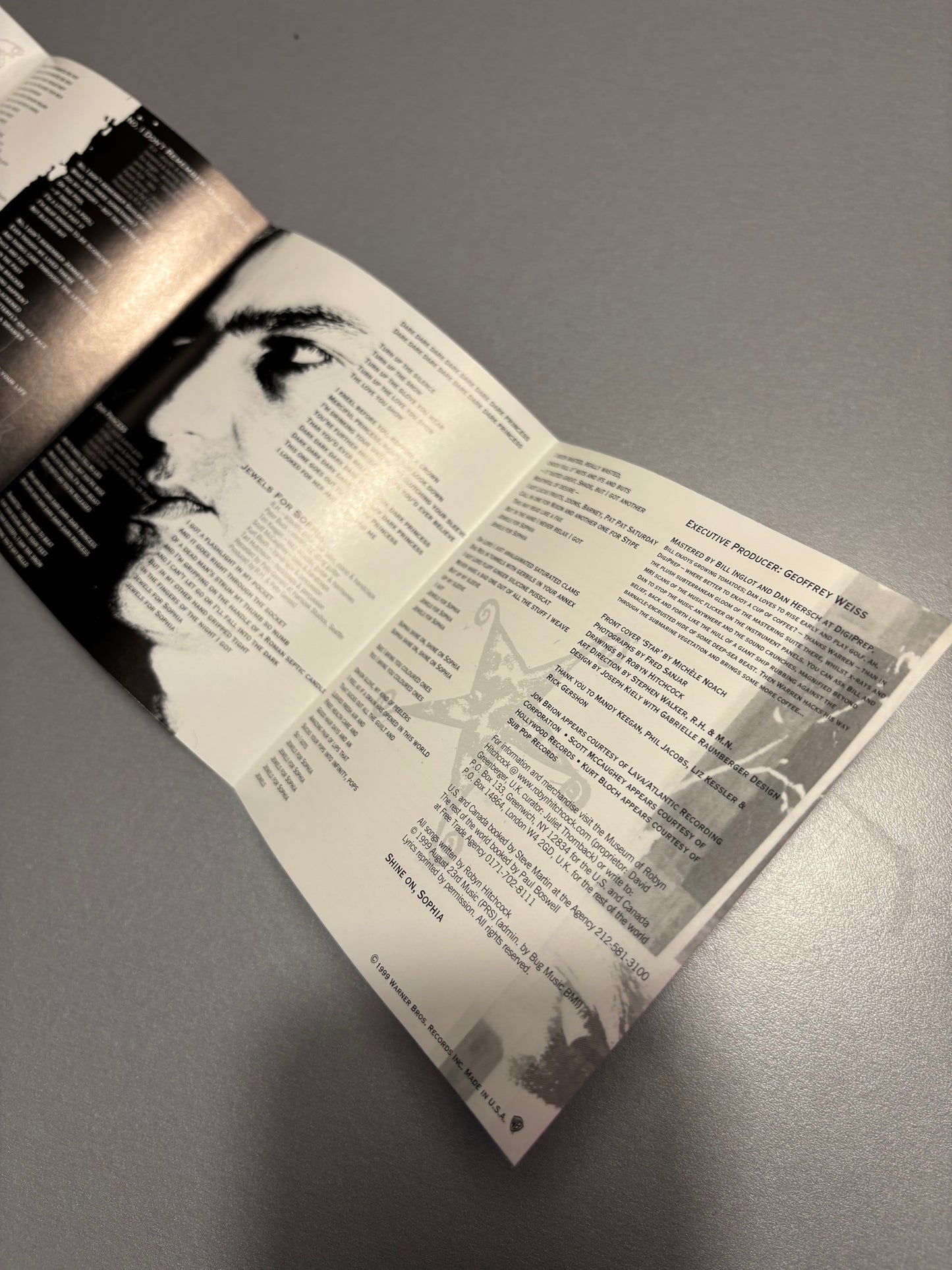 Robyn Hitchcock: Jewels For Sophia, CD, Warner Bros. Records, US 1999