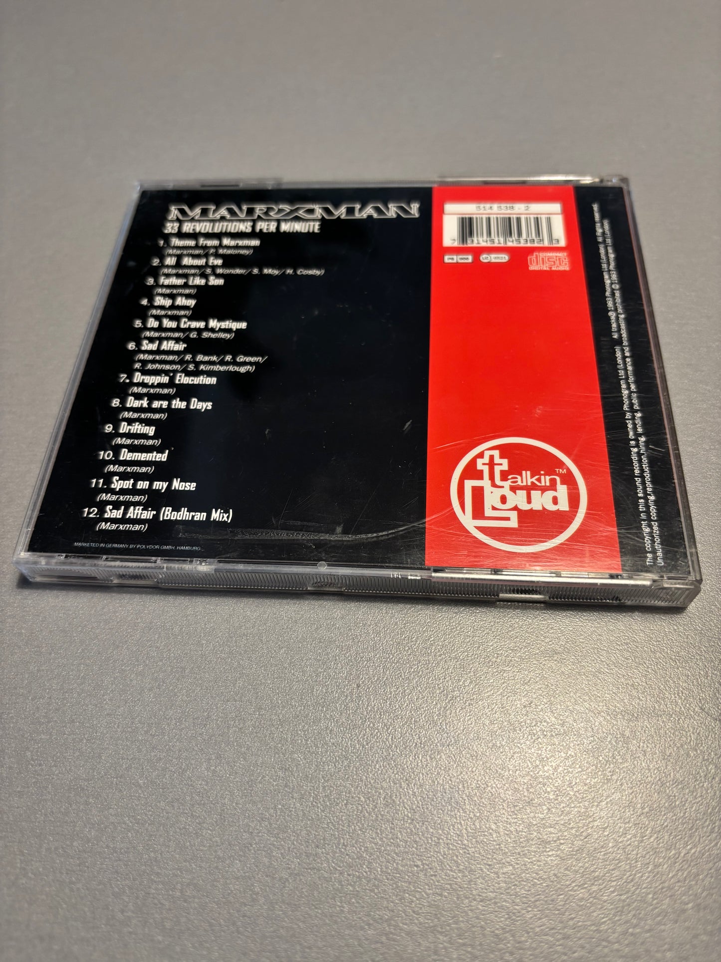Marxman: 33 Revolutions Per Minute, CD, Talkin’ Loud, Europe 1993