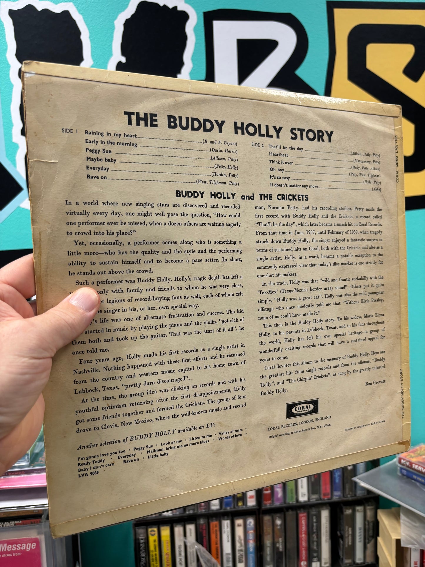 Buddy Holly: The Buddy Holly Story, LP, Mono, compilation, Coral, UK 1959