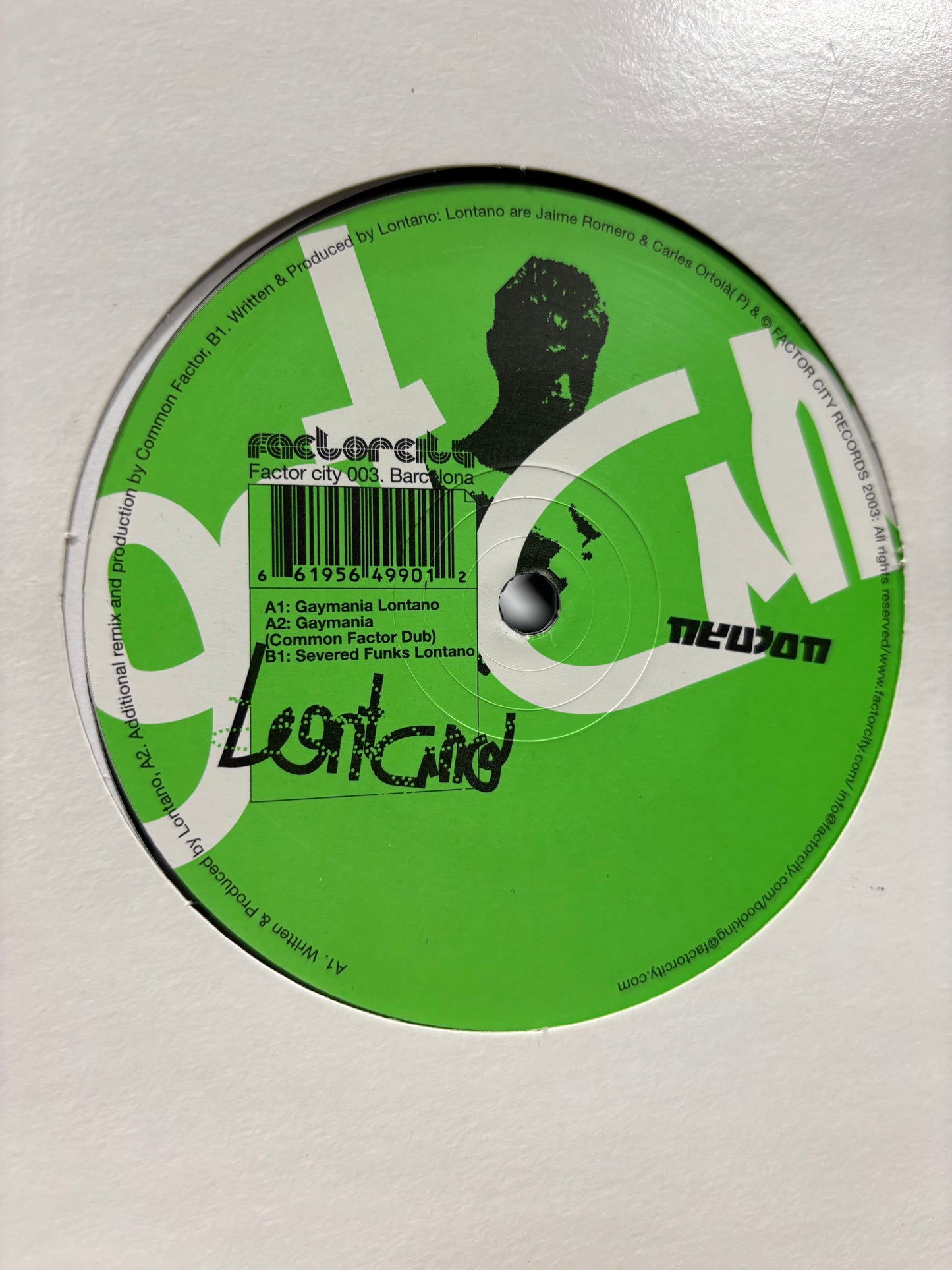 Lontano: Gaymania, 12inch, Only official pressing, Factor City Records, Spain 2003