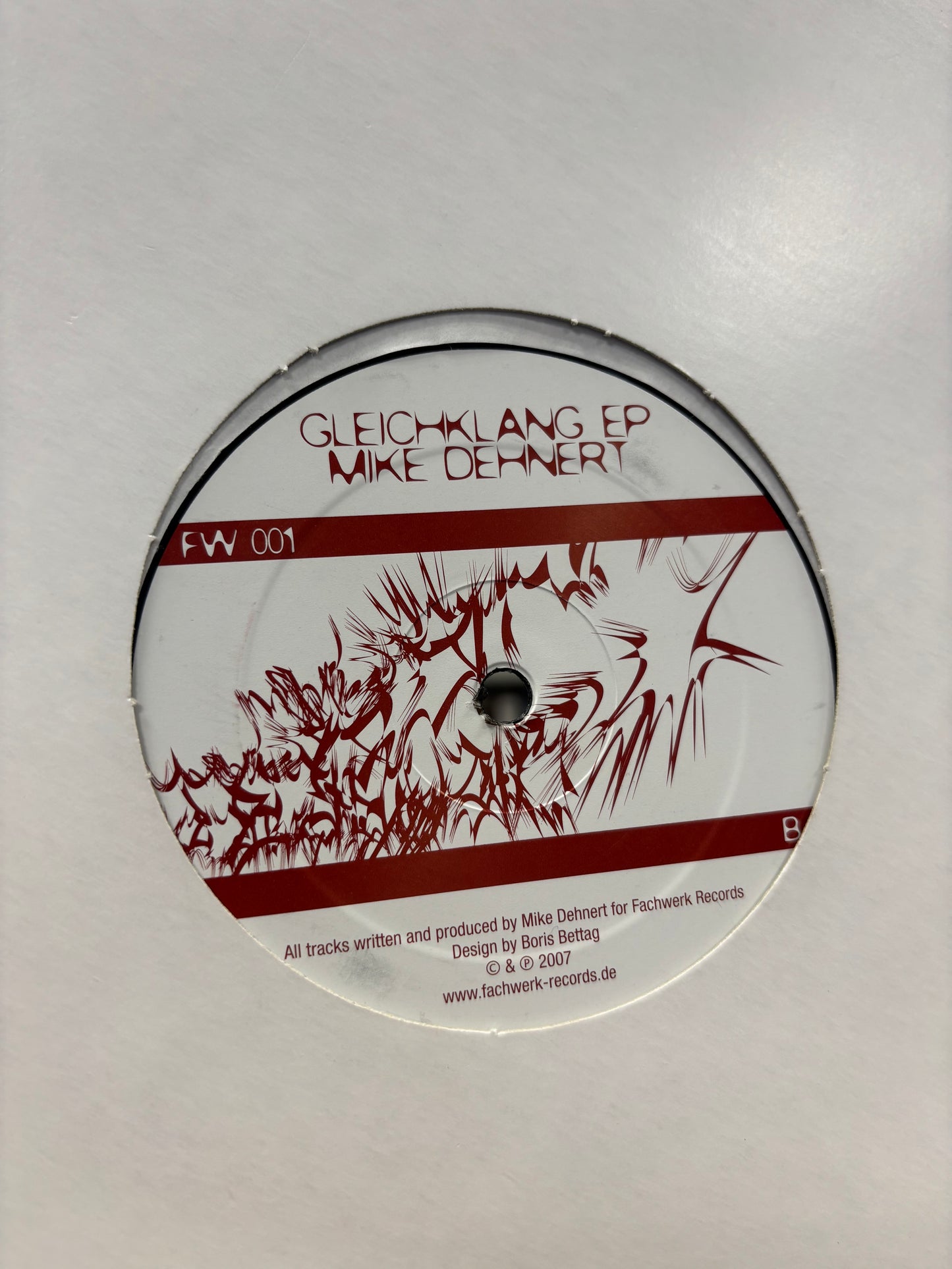 Mike Dehnert: Gleichklang EP, 12inch, Only pressing, Fachwerk, Germany 2007
