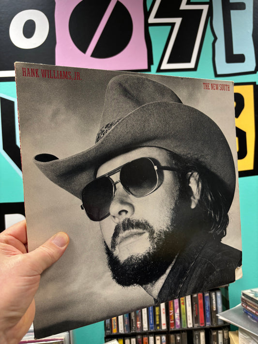 Hank Williams Jr. : The New South, LP, reissue, Elektra, Curb Records, Italy 1981