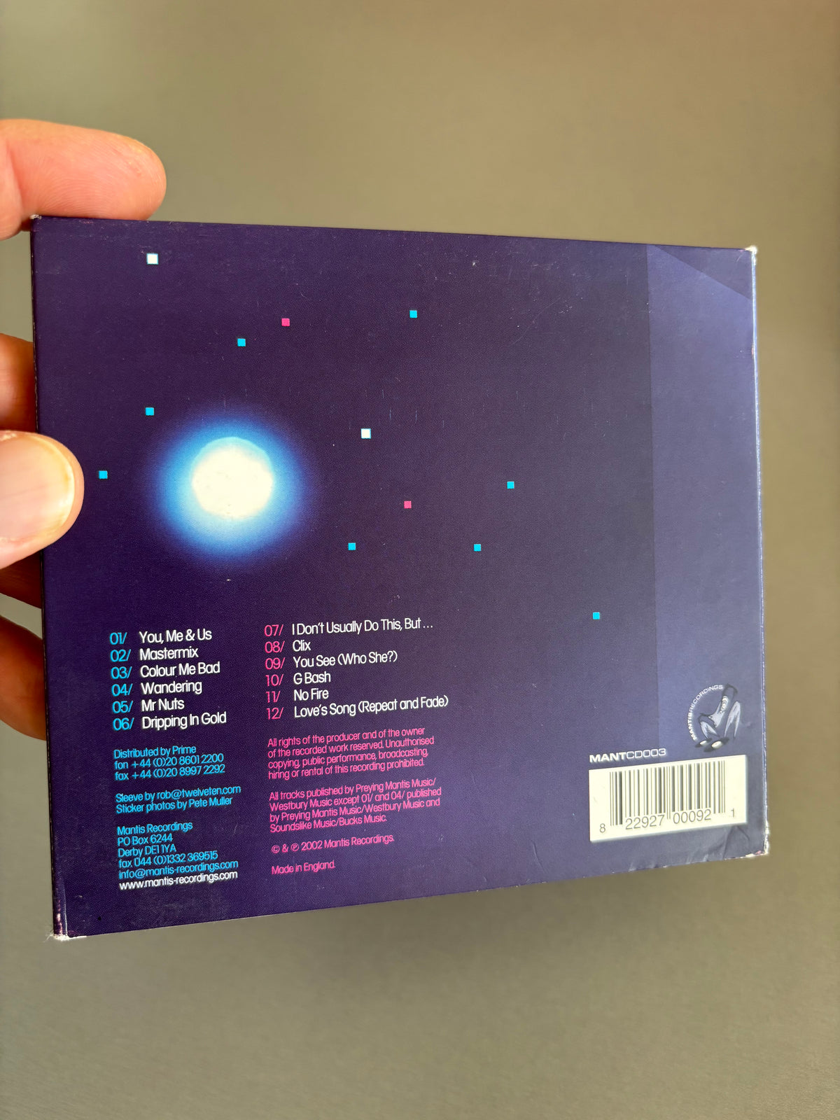 Brooks: You, Me & Us, CD, 1st pressing, Mantis Recordings, UK 2002