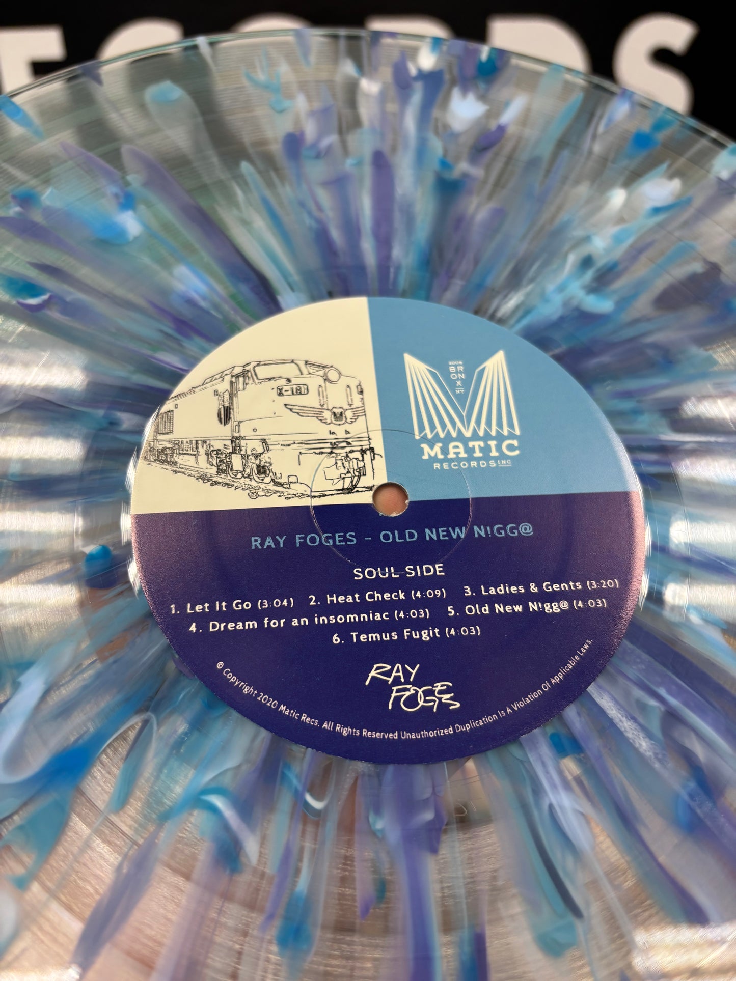 Ray Foges: Old New Nigg@, LP, Only pressing, Transparent/Blue Splatter, Matic Records, US 2020