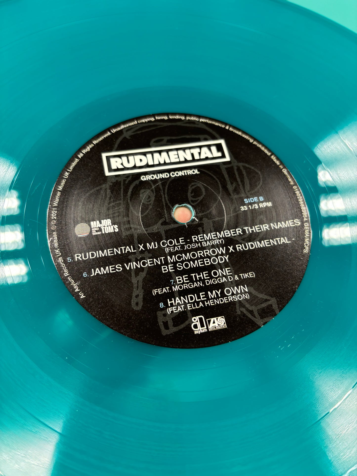 Rudimental: Ground Control, 2LP, gatefold, Limited Edition, Teal Translucent, Only vinyl pressing, Asylum Records, Europe 2021