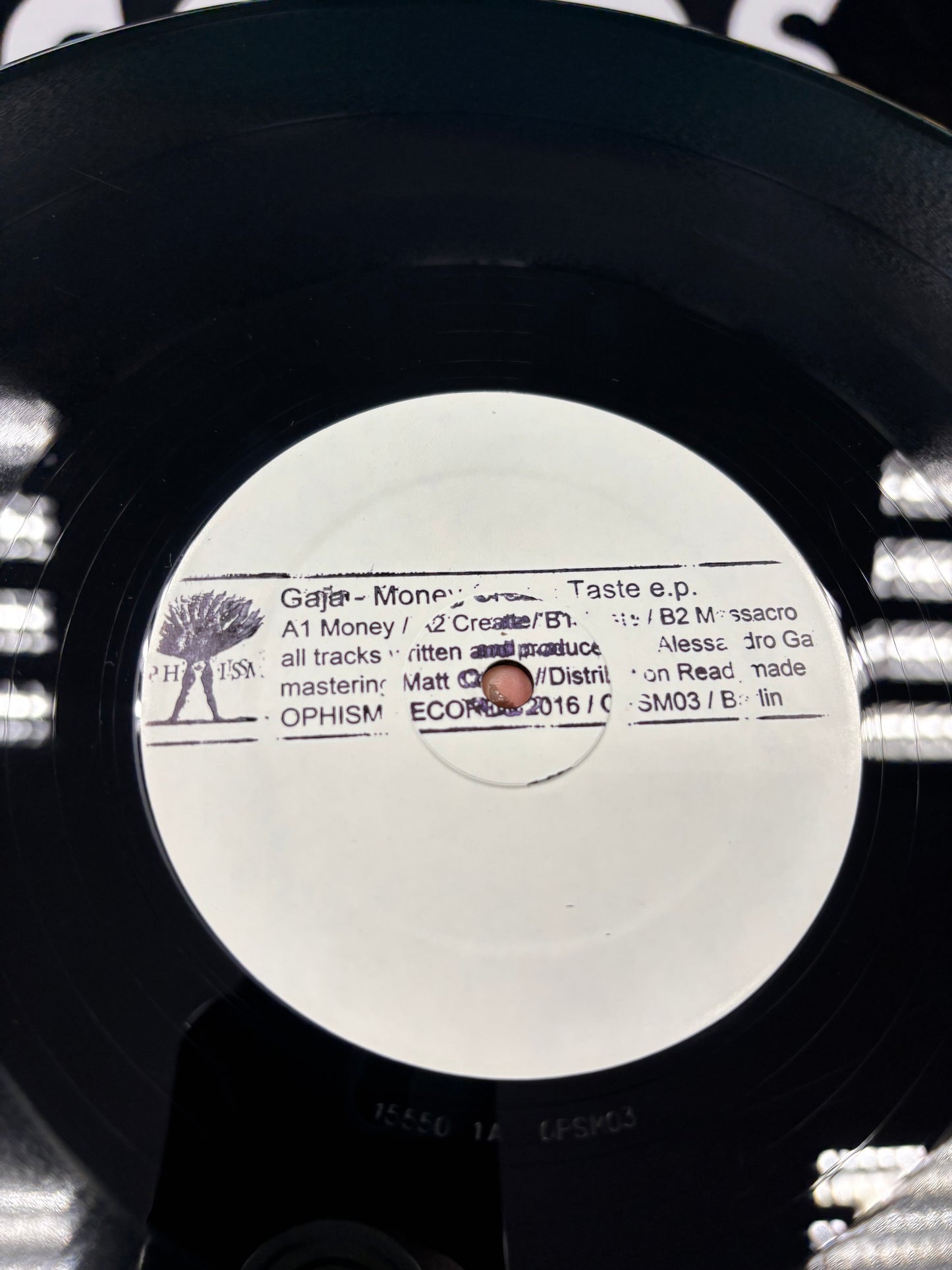 Gaja: Money Create Taste e.p., 12inch, Only pressing, Limited Edition, Ophism, Europe 2016
