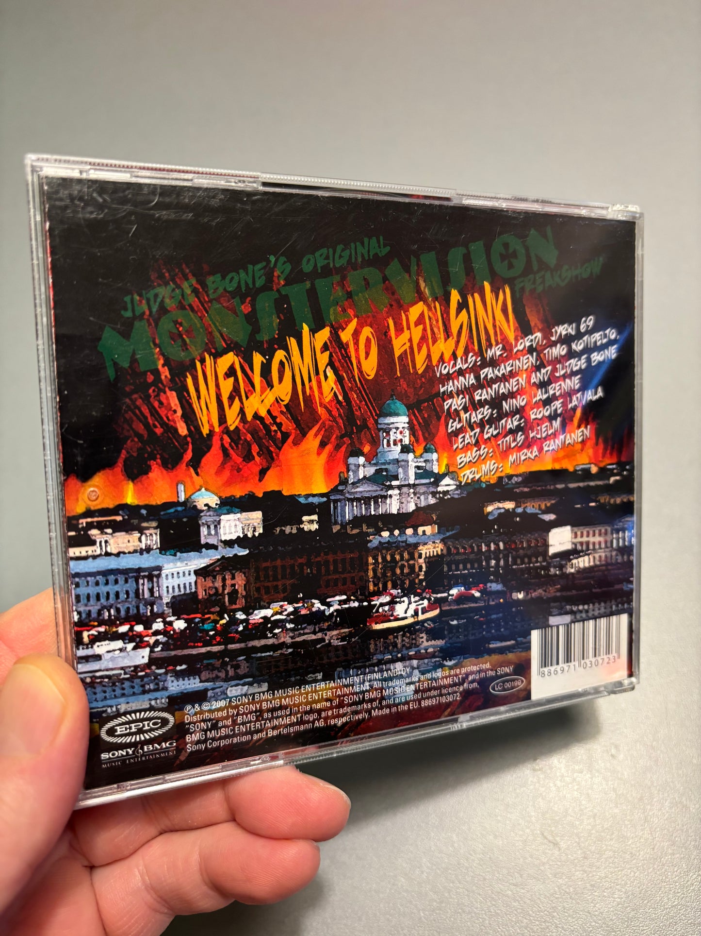 Judge Bone’s Original Monstervision Freakshow: Welcome To Hellsinki, CD single, Only pressing, Epic, Finland 2007