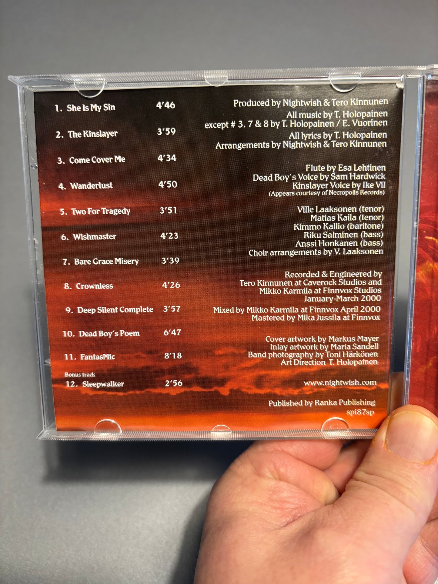Nightwish: Wishmaster, CD, 1st pressing, Spinefarm Records, Finland 2000
