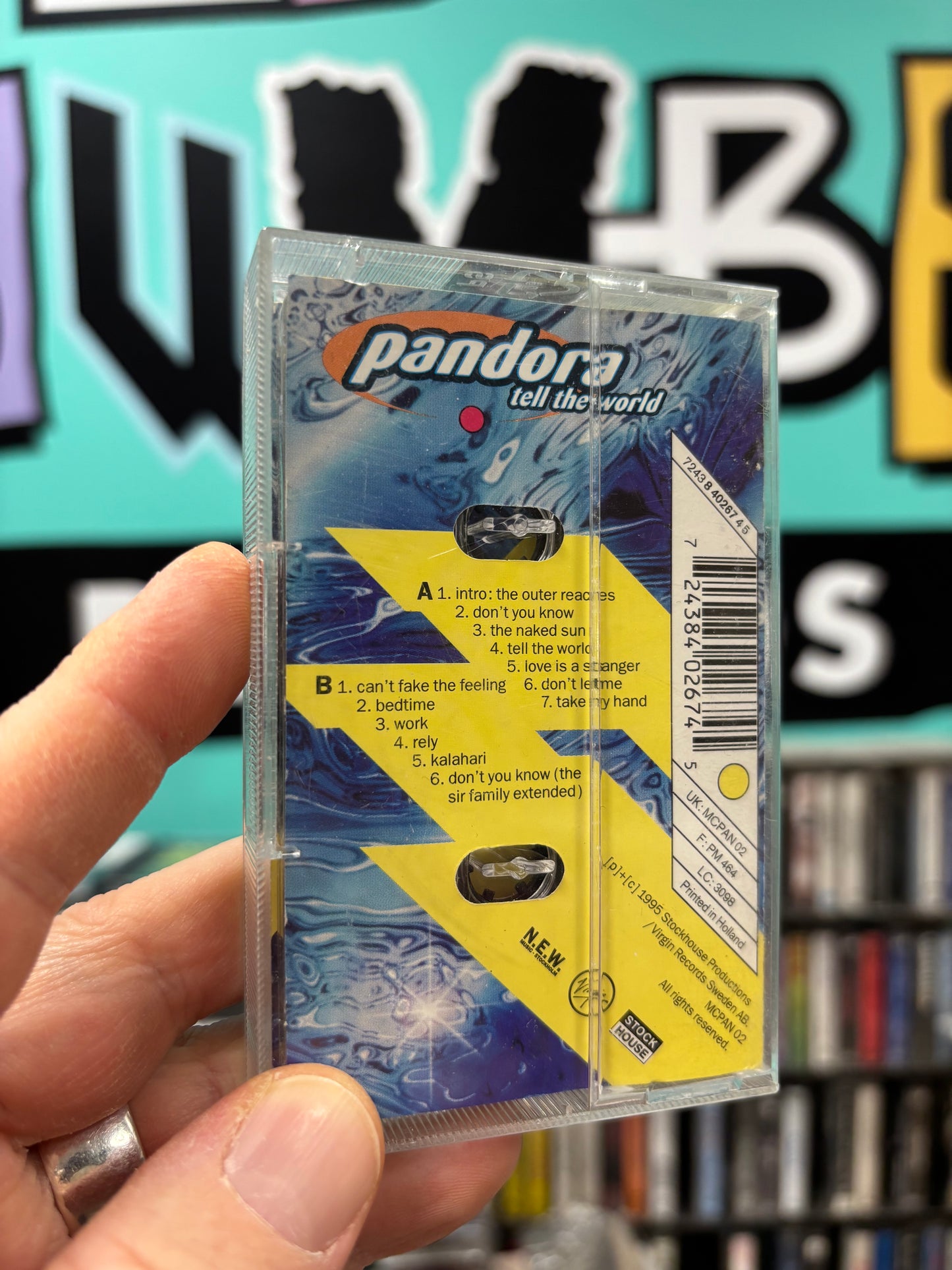 Pandora: Tell The World, cassette, Virgin, Stockhouse, N.E.W. Music, Europe 1995
