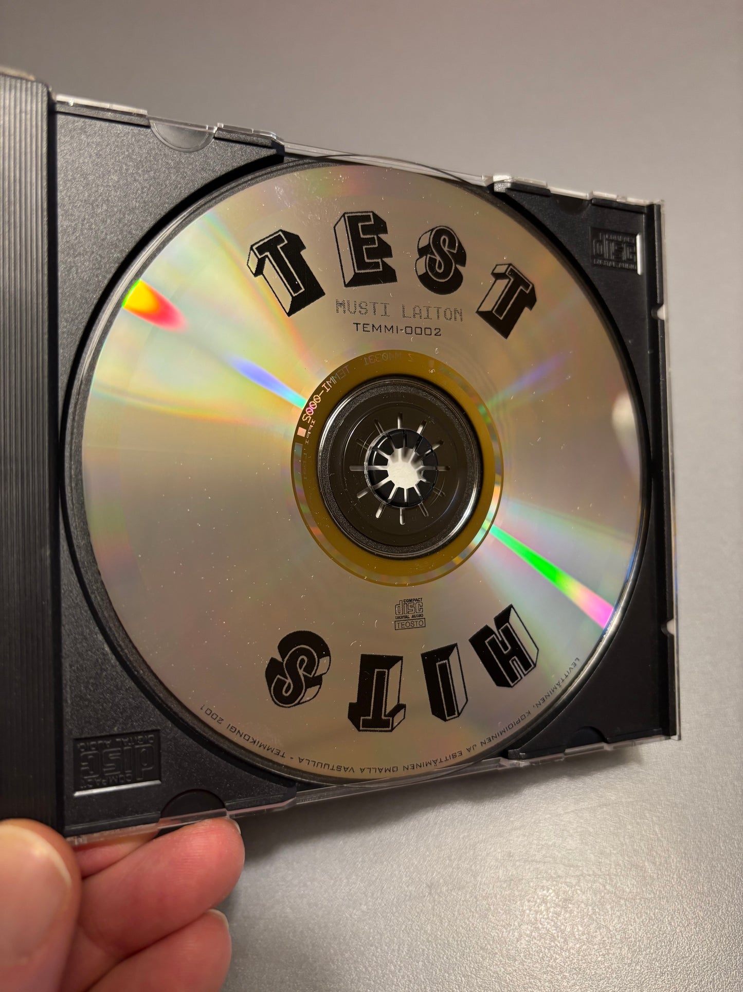 Musti Laiton: Test Hits, CD, Only pressing, Temmikongi, Finland 2001
