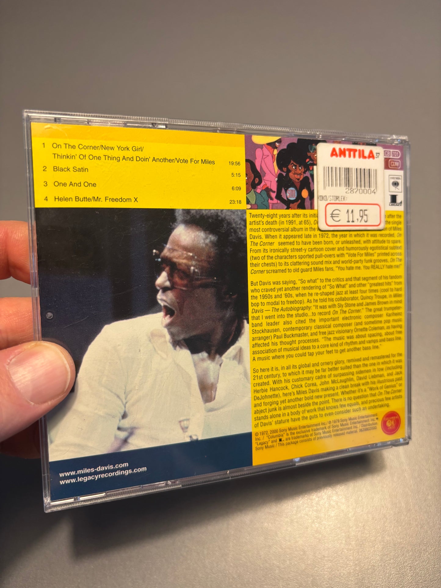 Miles Davis: On The Corner, CD, reissue, remastered, Columbia, Legacy, Europe 2000