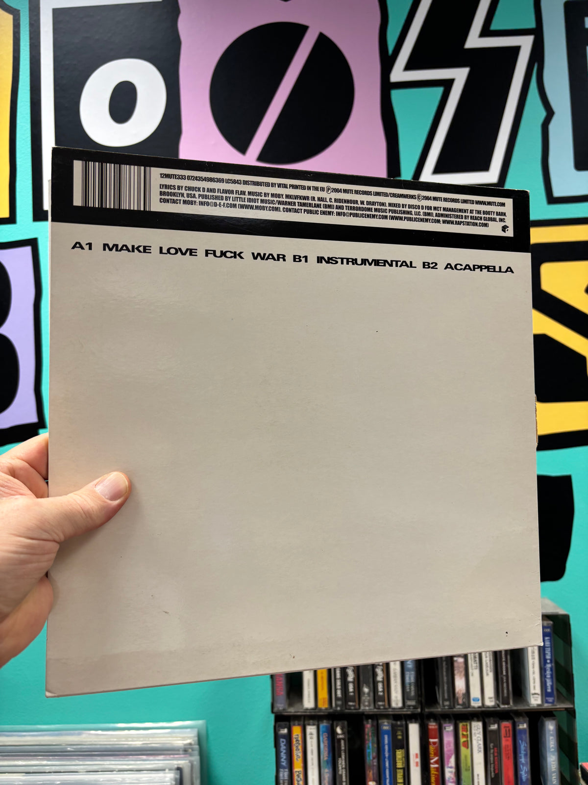 Moby & Public Enemy: Make Love Fuck War, 12inch, Only official vinyl pressing, Mute, UK 2004