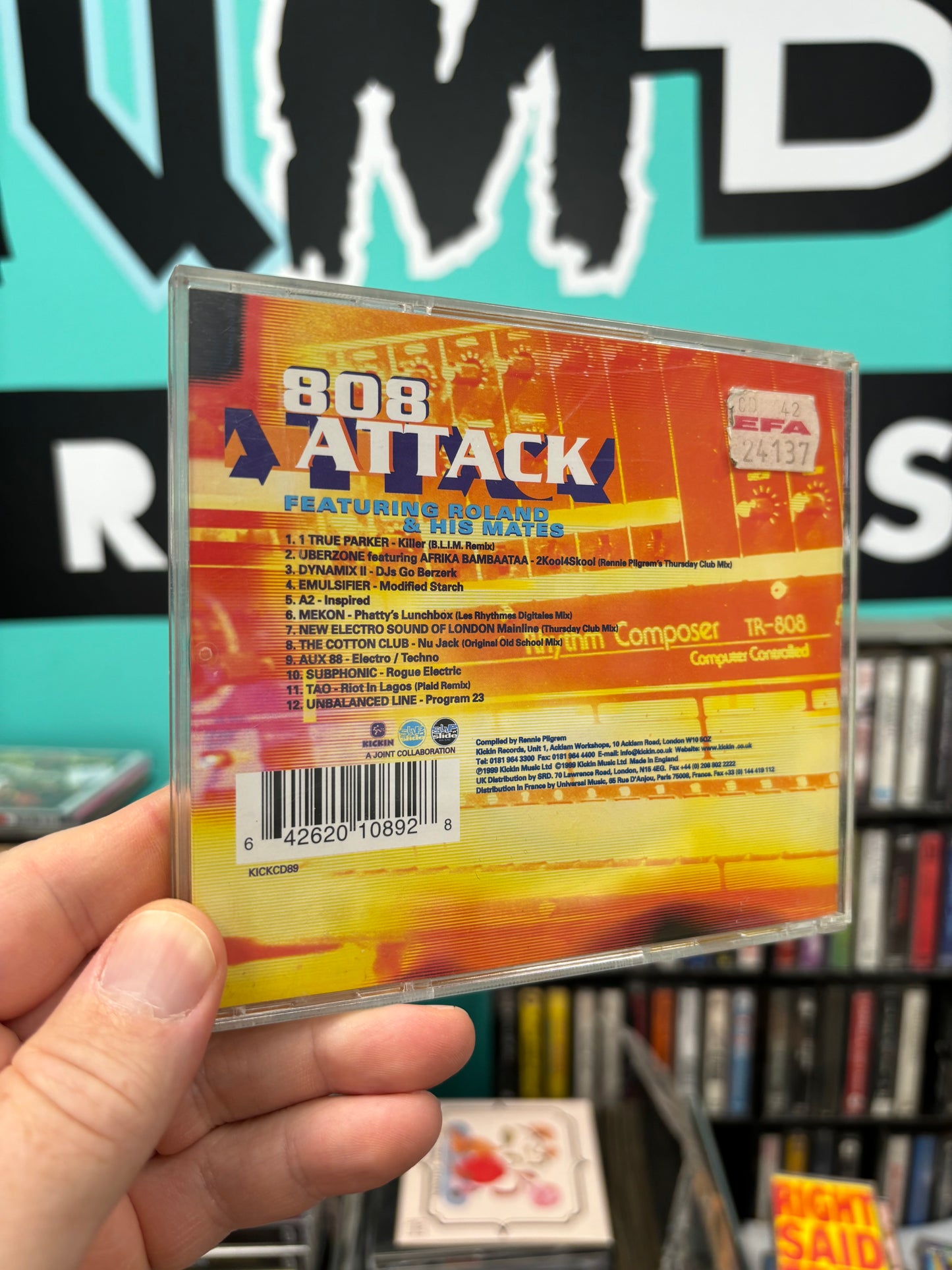 808 Attack, CD, Only pressing, Kickin Records, Slip ’n’ Slide, Slip ’N’ Slide Blue, UK & France 1999