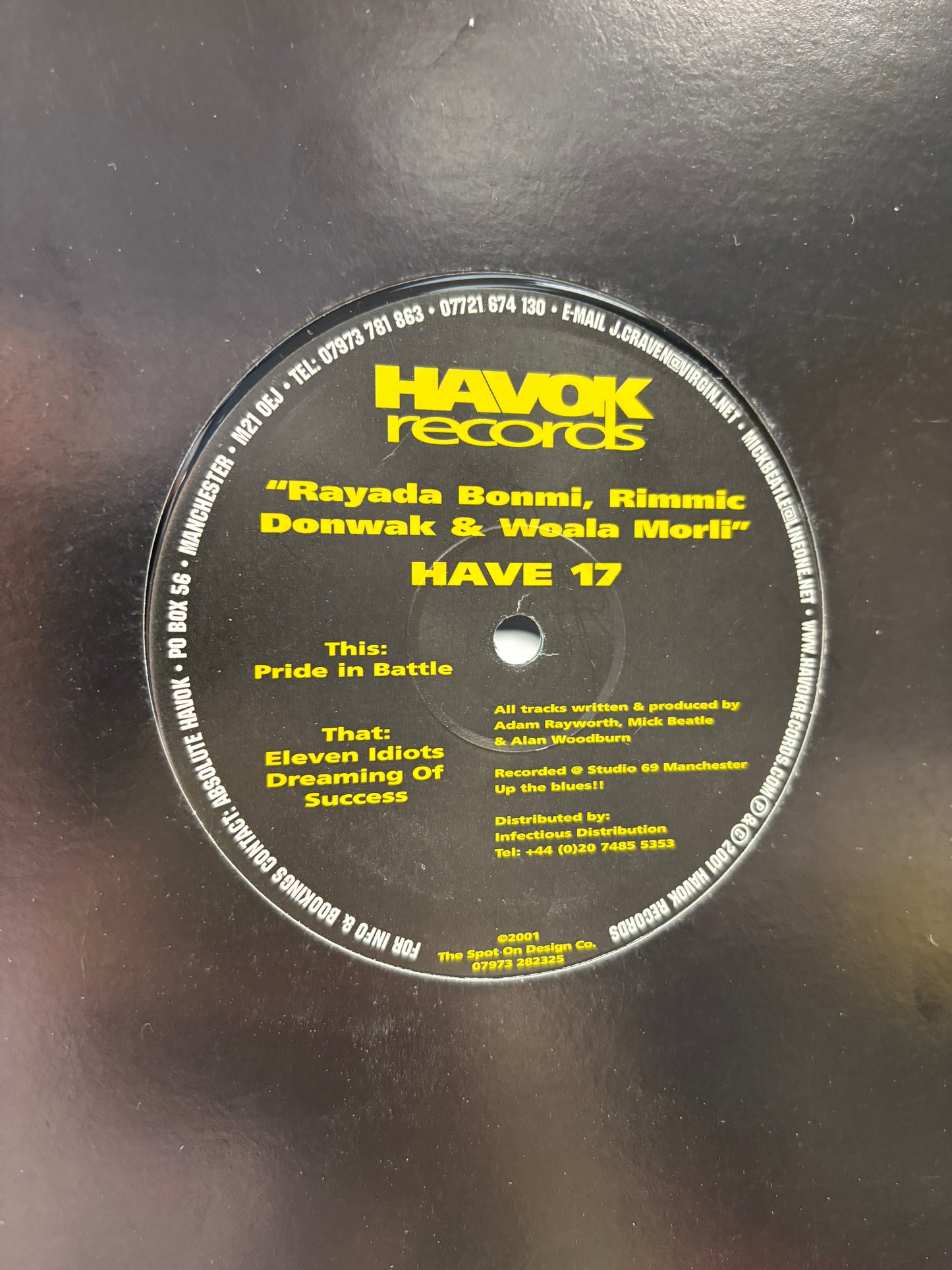 Rayada Bonmi, Rimmic Donwak & Woala Morli: Pride In Battle, 12inch, Only official pressing, Havok Records, UK 2001