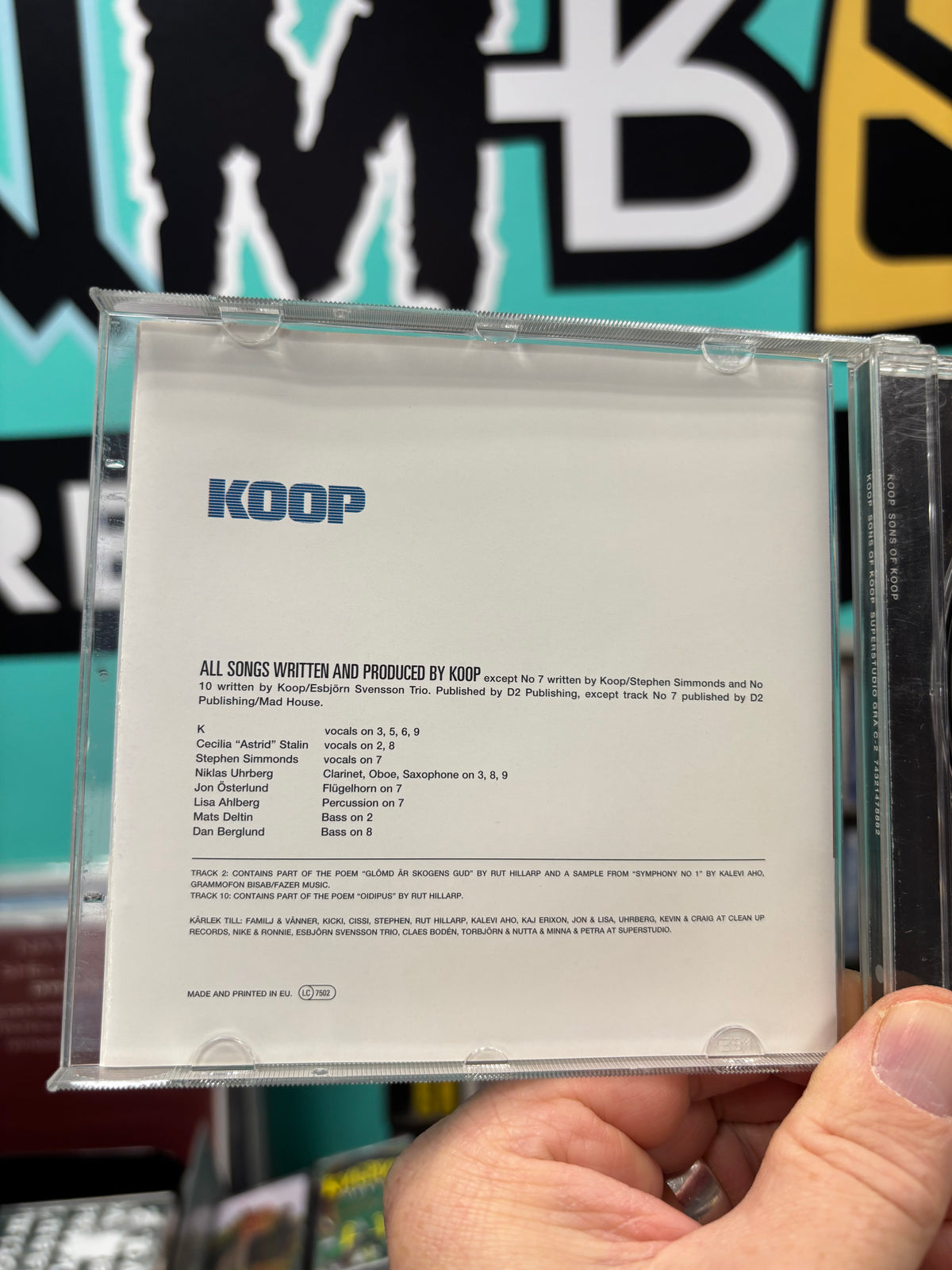 Koop: Sons Of Koop, CD, 1st pressing, Superstudio Grå, Logic Records, Sweden 1997