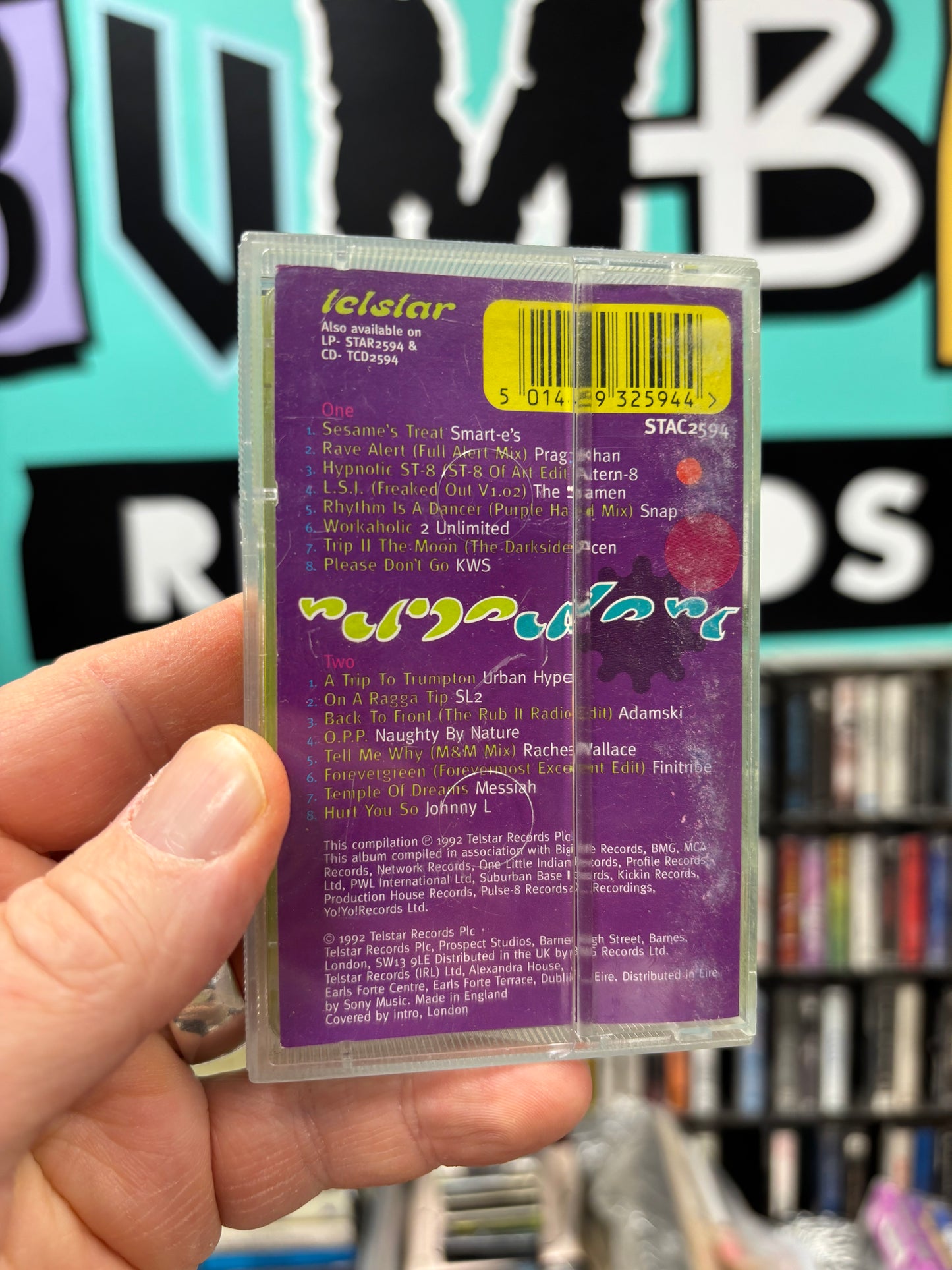 Rave Alert, C-cassette, Only cassette pressing, Telstar, UK & Ireland 1992