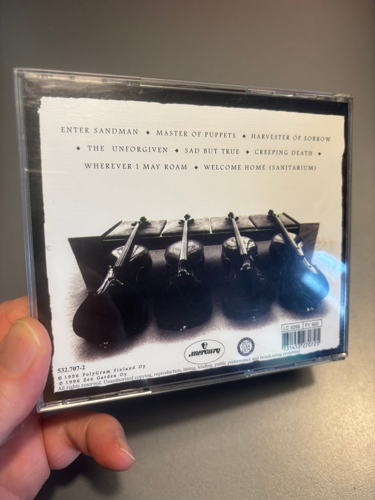 Apocalyptica: Plays Metallica By Four Cellos, CD, Mercury, Zen Garden, Europe 1996