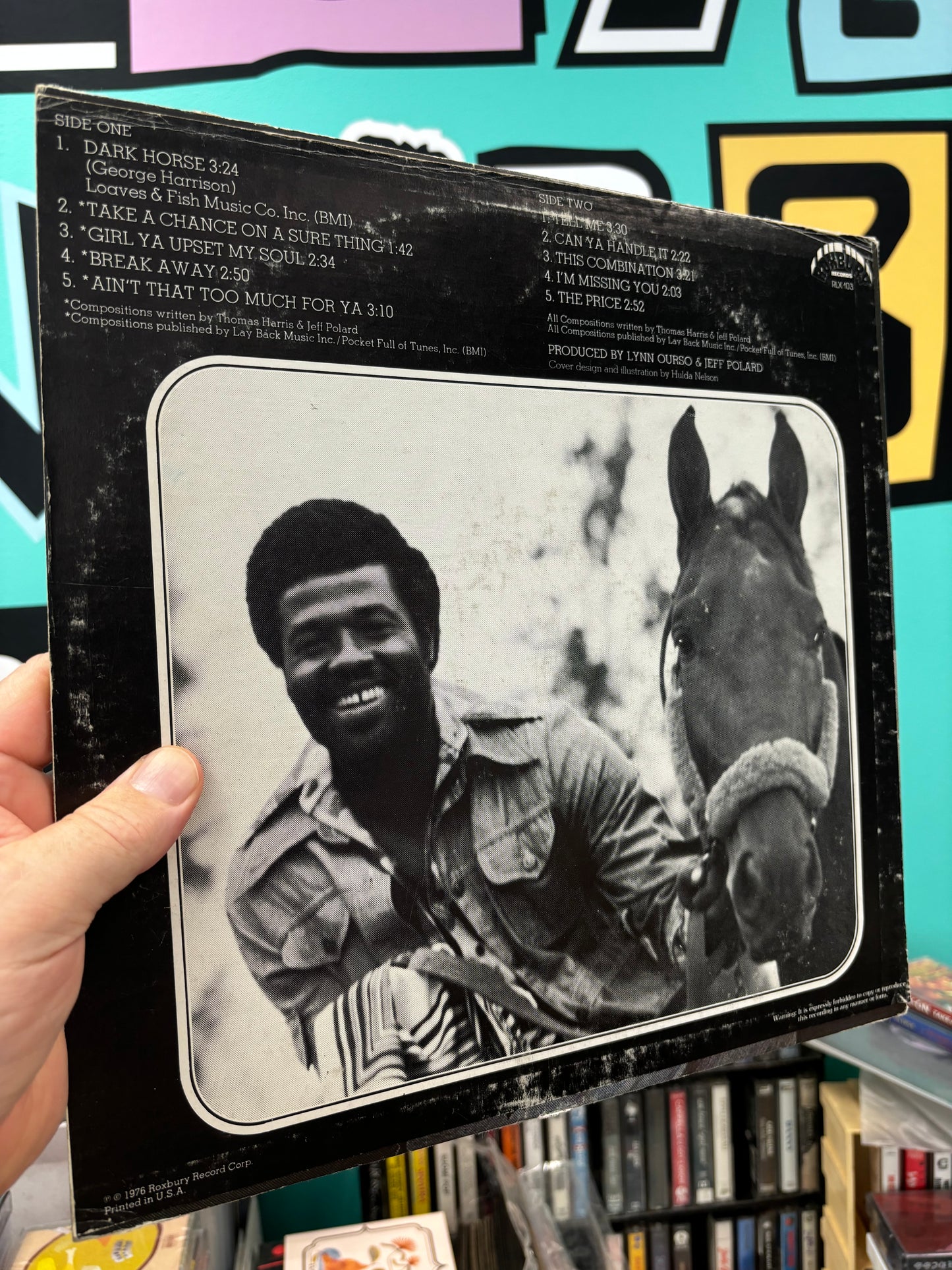 Thomas Harris: Dark Horse, LP, OG pressing, Roxbury Records, US 1976