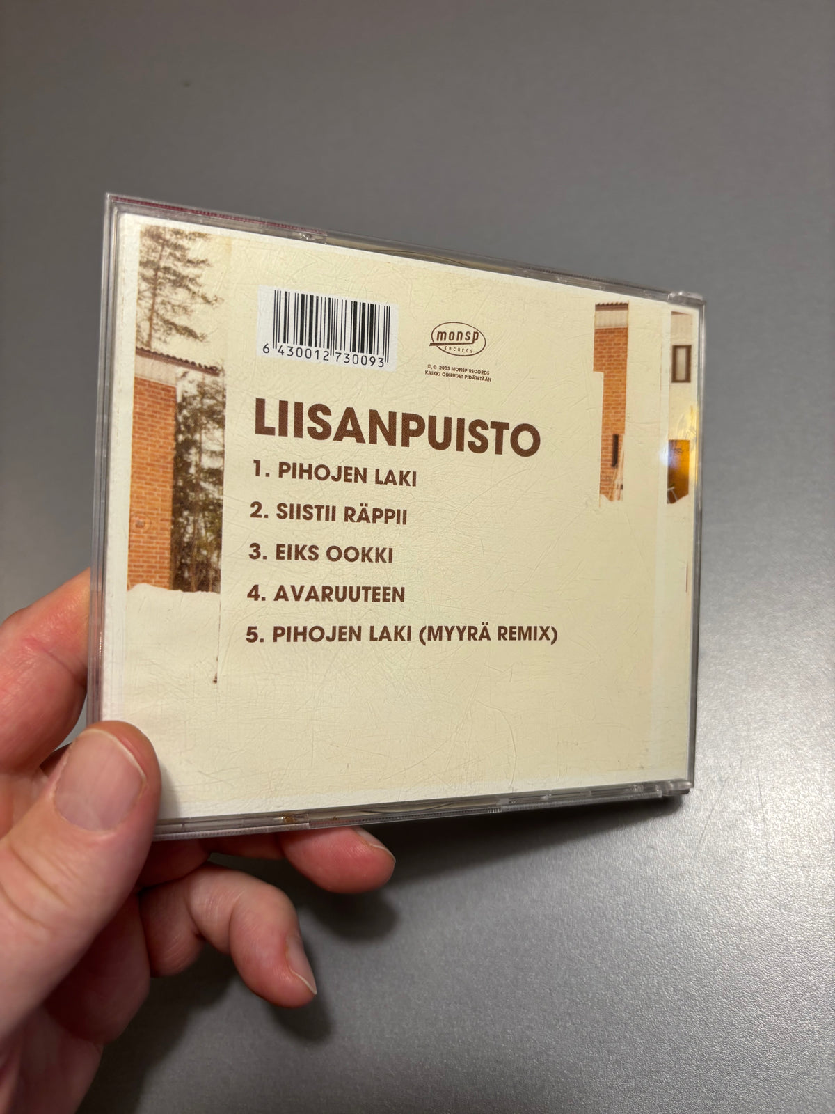 Liisanpuisto: Pihojen Laki, CD, EP, Only pressing, Monsp Records, Finland 2003