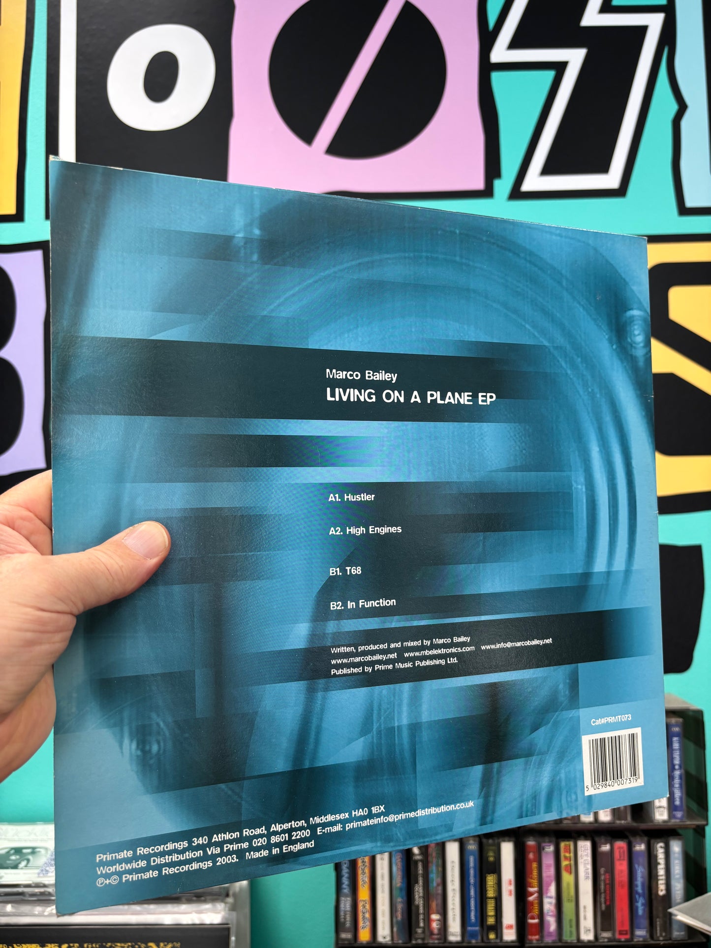 Marco Bailey: Living On A Plane EP, 12inch, Only official pressing, Primate Recordings, UK 2003