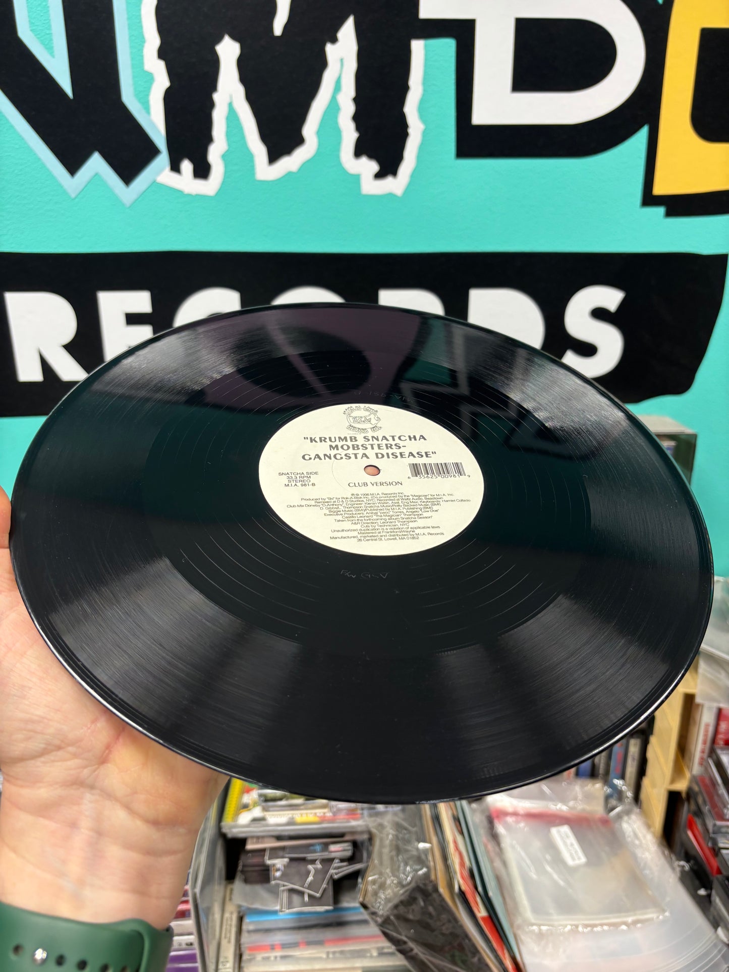 Krumb Snatcha: Mobsters - Gangsta Disease, 12inch, M.I.A. Recording Group, US 1996