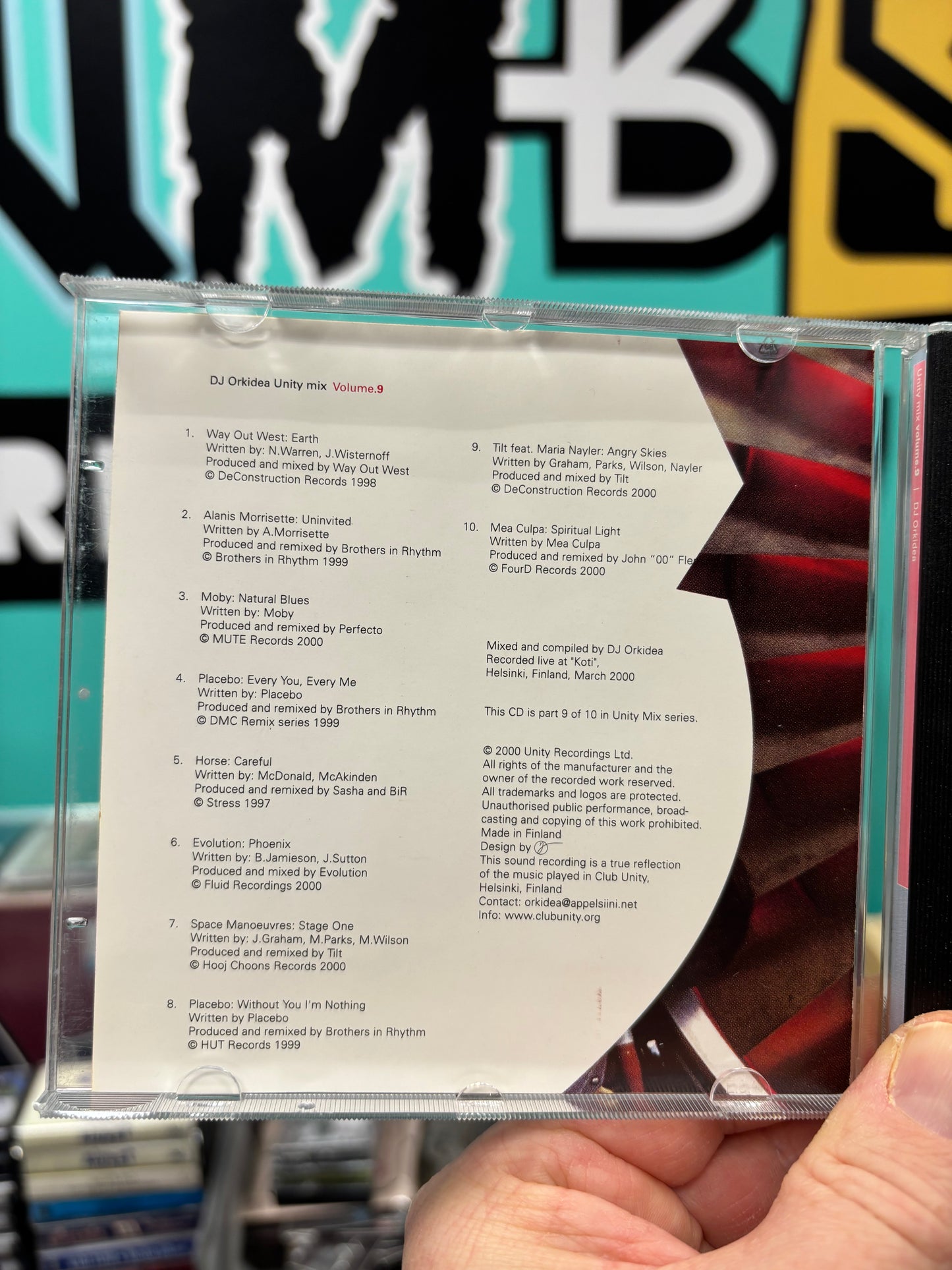 DJ Orkidea: Unity Mix Volume.9, CD, Only pressing, Unity Recordings Ltd., Finland 2000