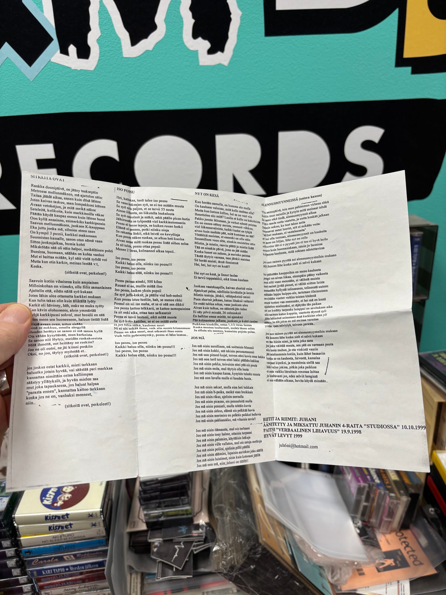 Juhani: Rajoitettu Erä EP, CDr, 1st pressing, Not On Label (Juhani Self-Released), Finland 1999