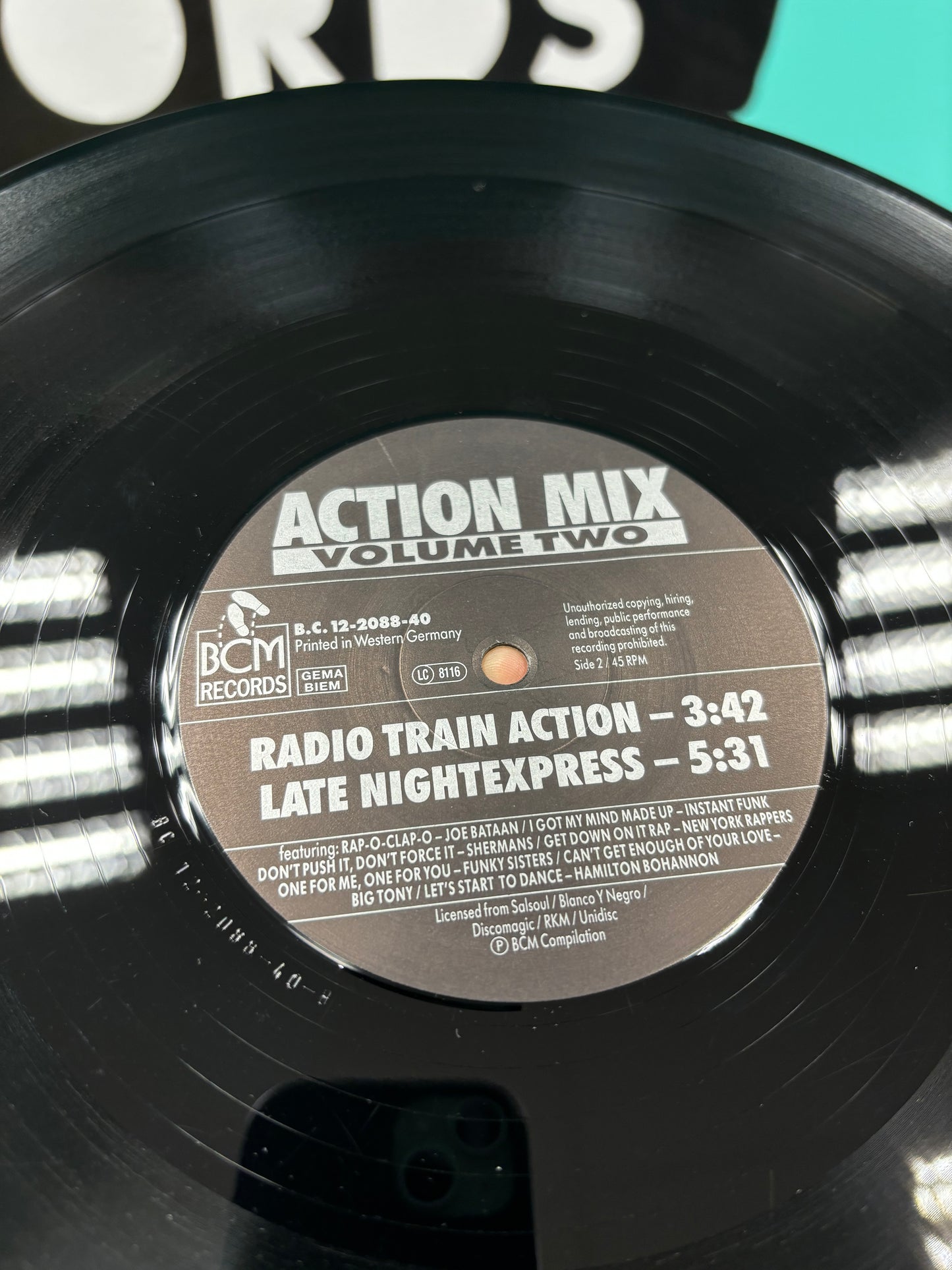 Action Mix Volume Two, 12inch, Partially Mixed, BCM Records, Germany, Austria & Switzerland 1988