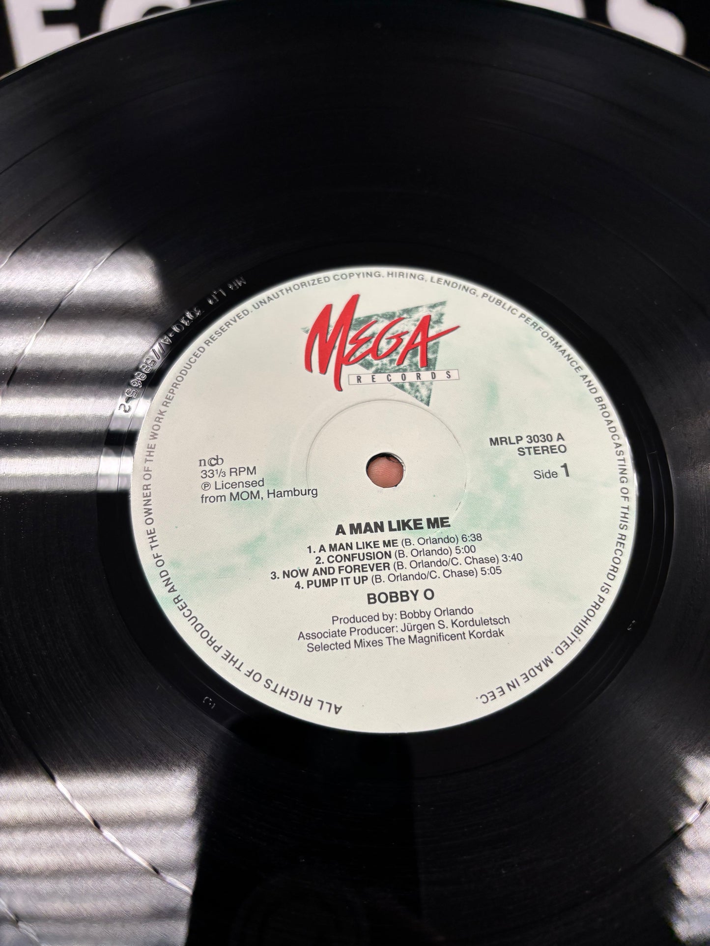 Bobby ”O” & His Banana Republic: A Man Like Me, LP, Mega Records, Scandinavia 1985