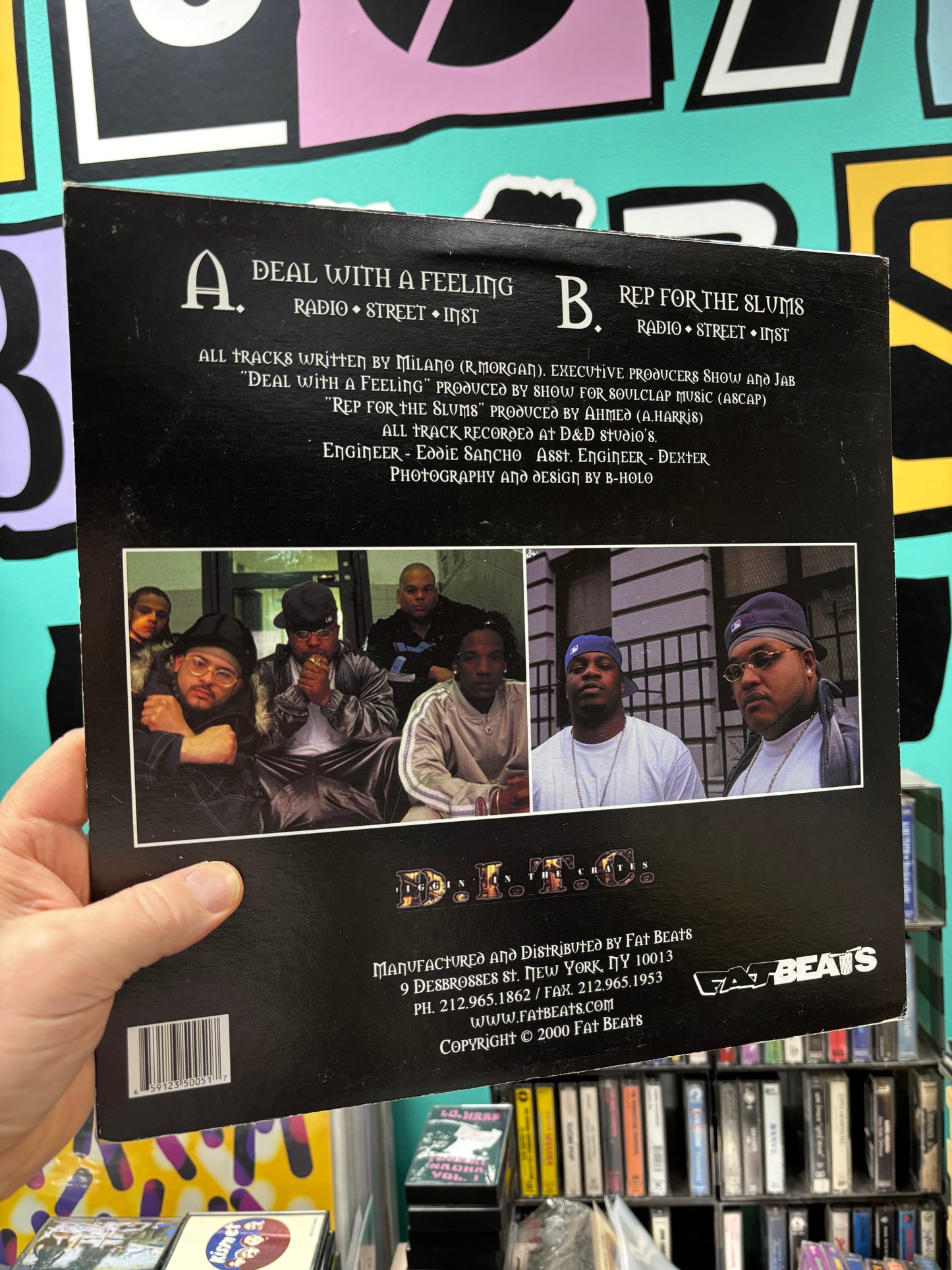 Milano: Deal With A Feeling, 12inch, 1st pressing, D.I.T.C. Records, US 2000