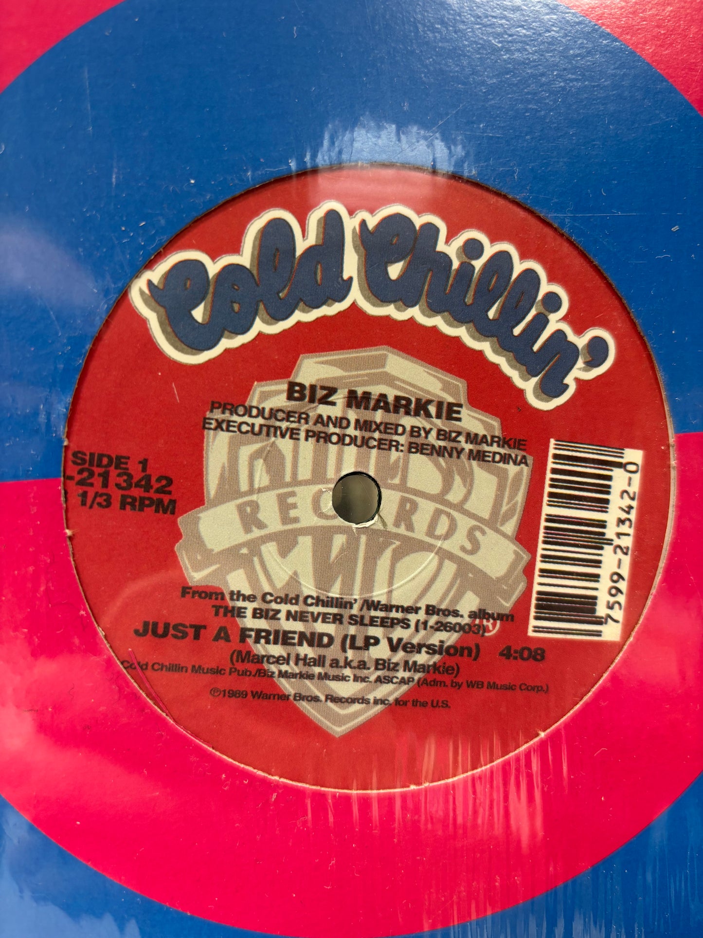 Biz Markie: Just A Friend, 12inch, reissue, Limited Edition, Cold Chillin’, Warner Bros. Records, US 1995