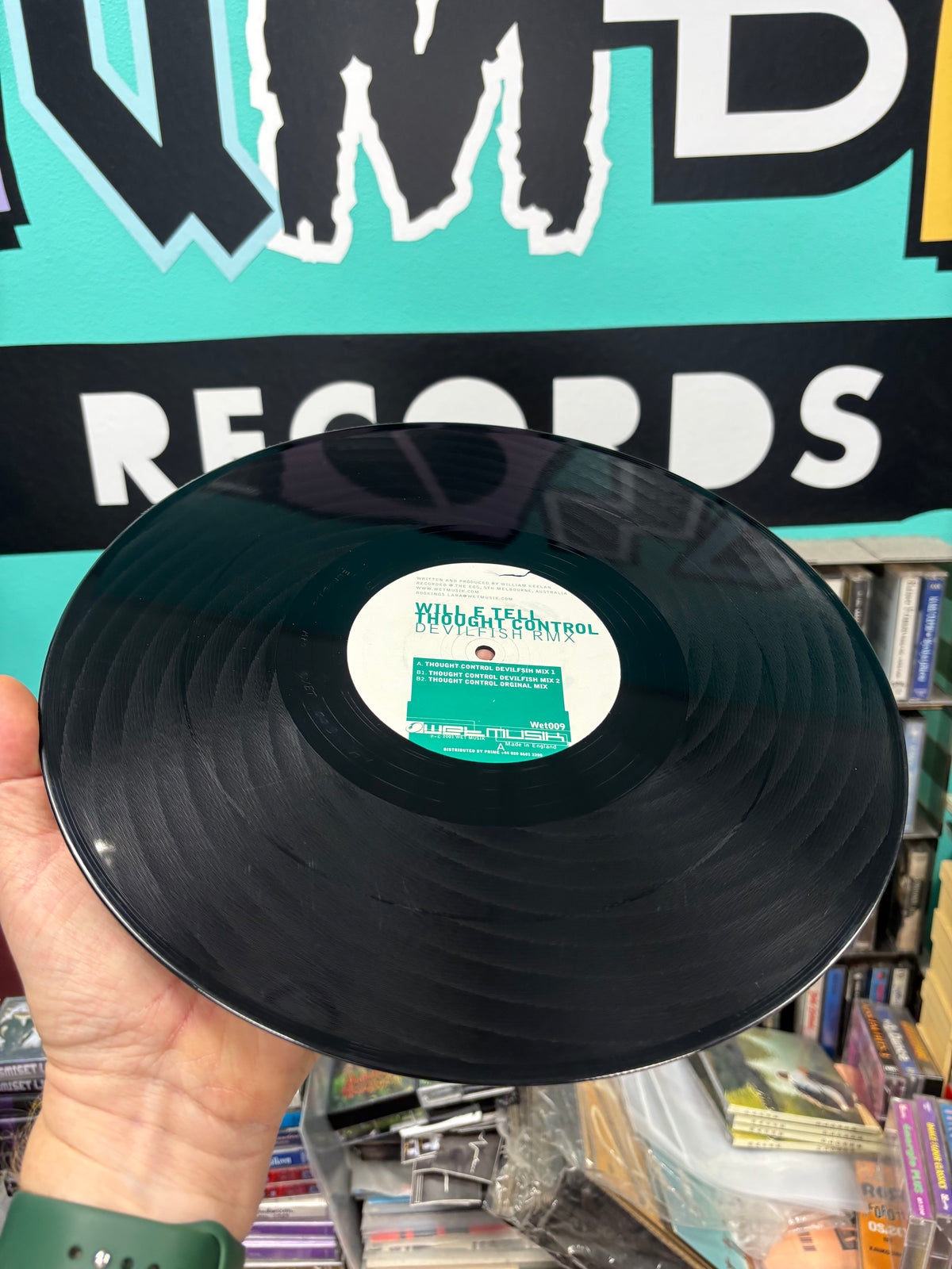 Will E Tell: Thought Control (Devilfish Remixes), 12inch, Only official pressing, Wetmusik, Australia 2001