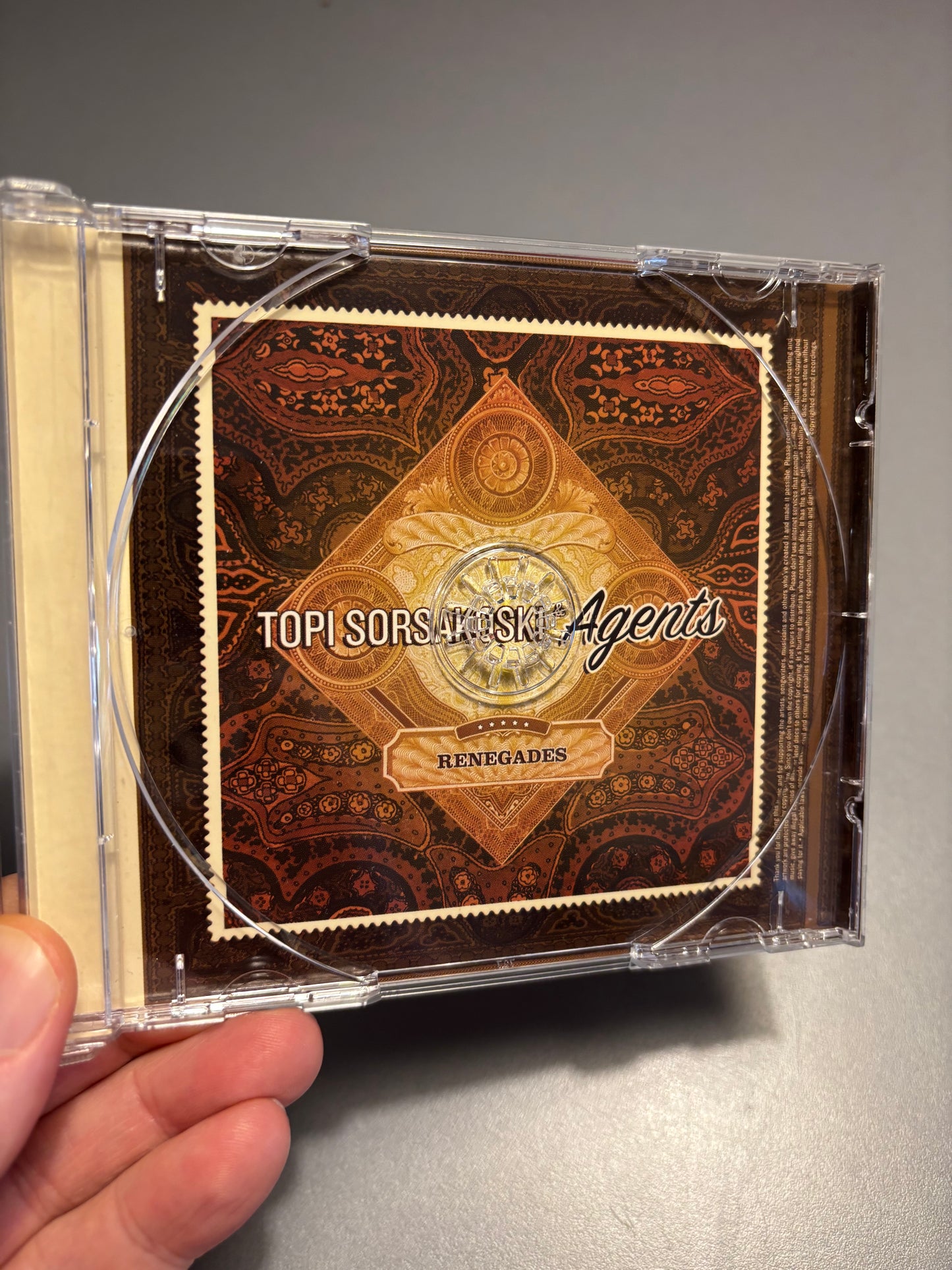 Topi Sorsakoski & Agents: Renegades, CD, Parlophone, Finland 2007