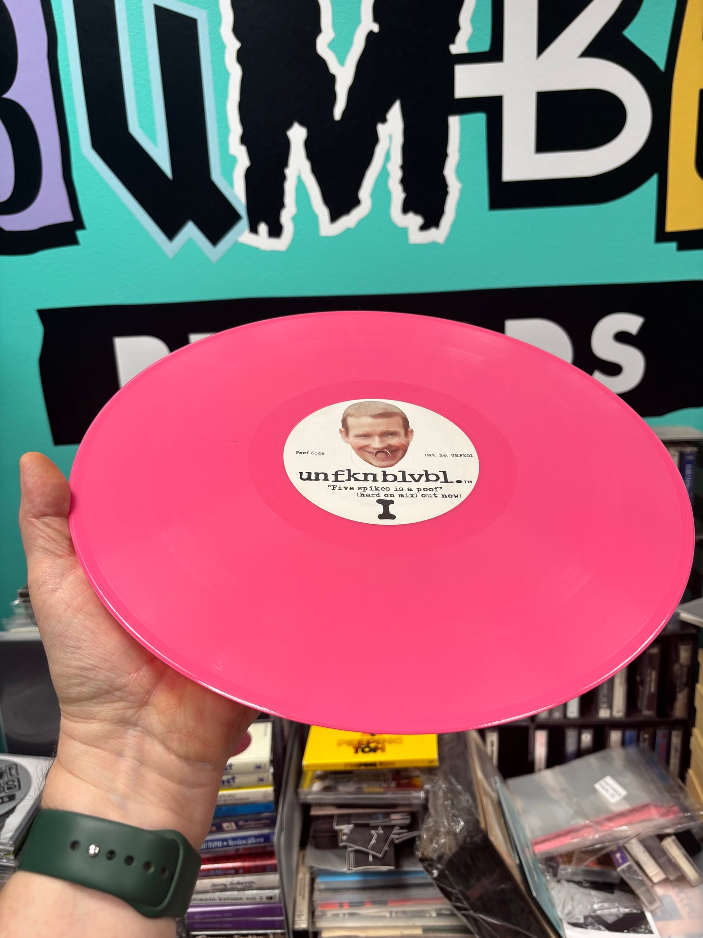 Kevin Moor: Paradise/Five Spikes Is A Poof, 12inch, Pink, Only pressing, Unfknblvbl, UK 2001