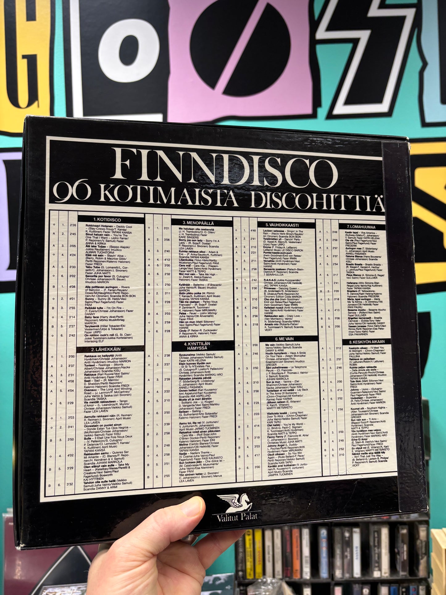 Finndisco - 96 Kotimaista Discohittiä, 8LP, Only pressing, Compilation, Box Set, Valitut Palat, Finland 1979