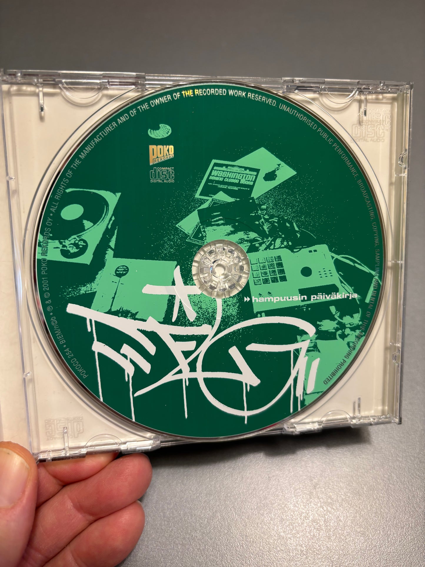 Flegmaatikot: Hampuusin Päiväkirja, CD, 1st pressing, Only official CD pressing, Poko Rekords, Litraset Kaikille Entertainment, Finland 2001