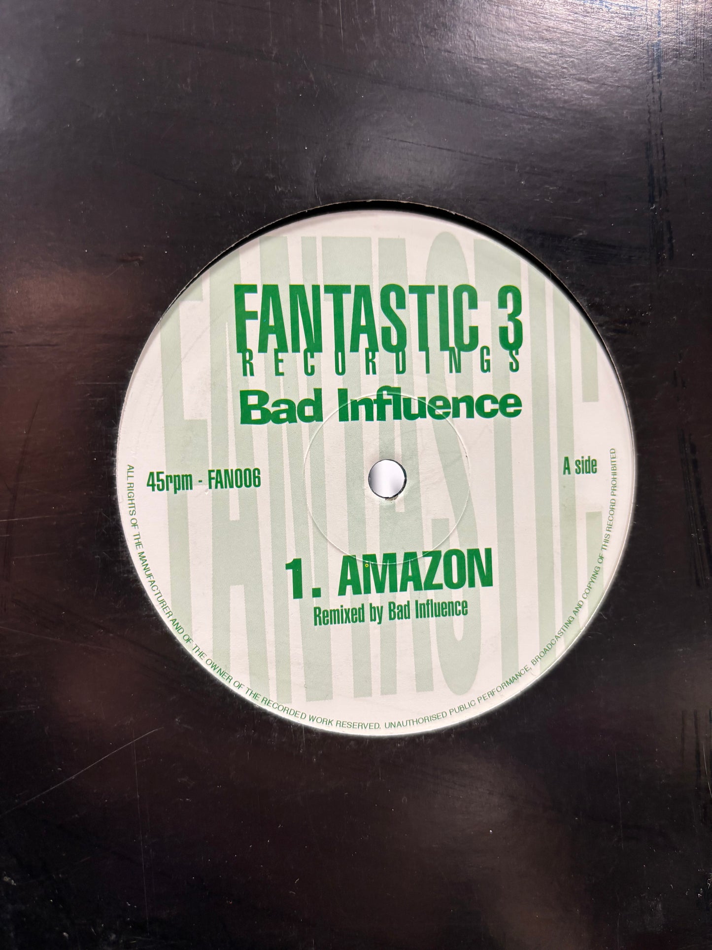 Bad Influence: Amazon, 12inch, Only official pressing, Fantastic 3 Recordings, UK 2007