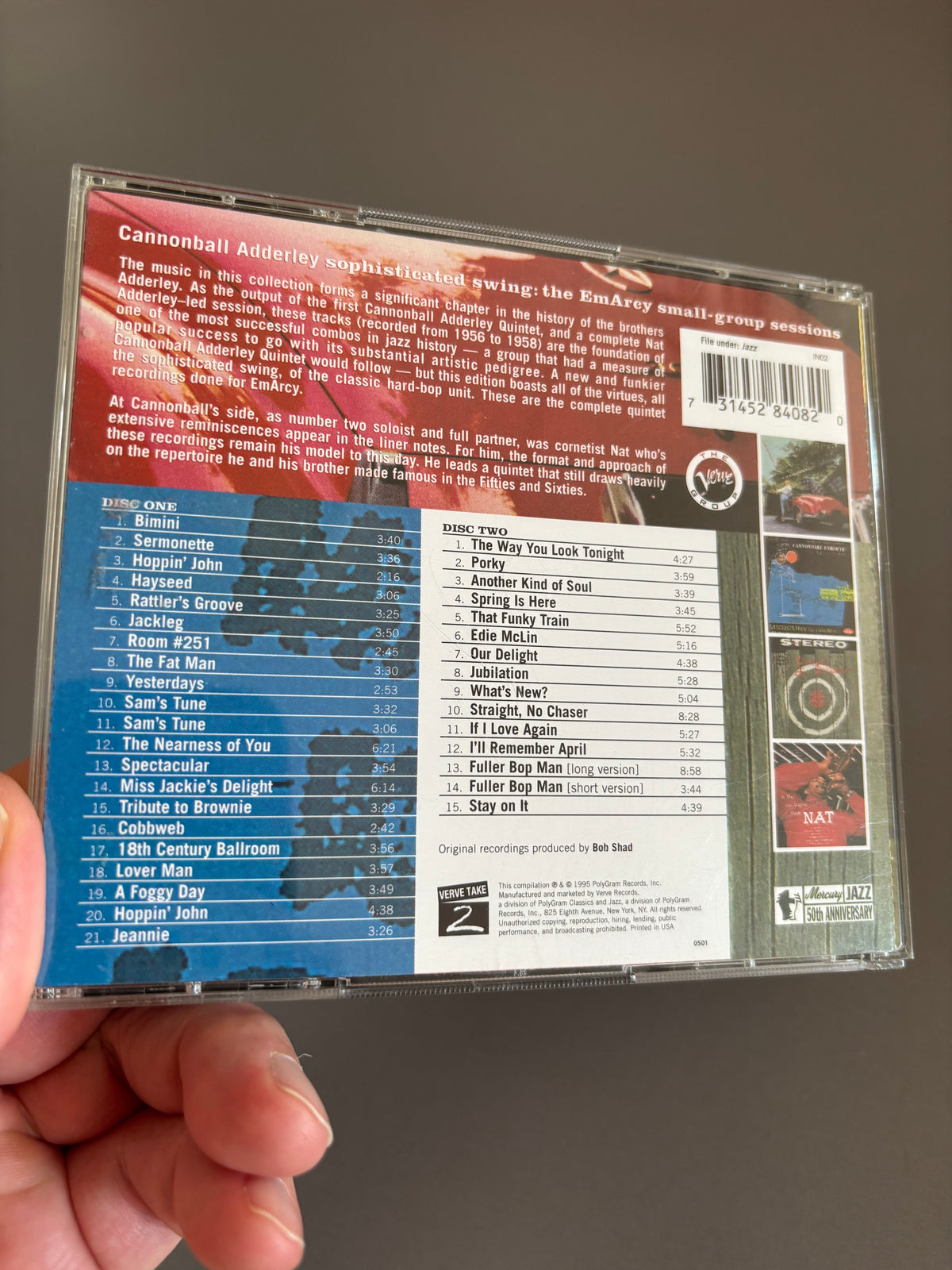Cannonball Adderley: Sophisticated Swing: The Emarcy Small-Group Sessions, 2CD, 1st pressing, compilation, Verve Records, US 1995