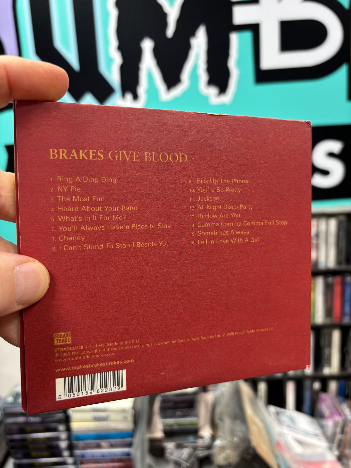 Brakes: Give Blood, CD, 1st pressing, Gatefold Cardboard Sleeve, Rough Trade, UK 2005