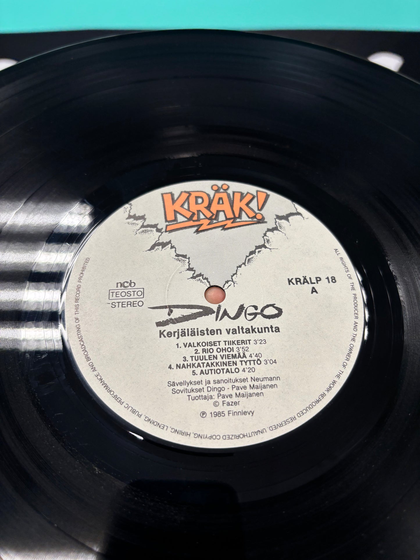 Dingo: Kerjäläisten Valtakunta, LP, 1st pressing, Kräk!, Finland 1985