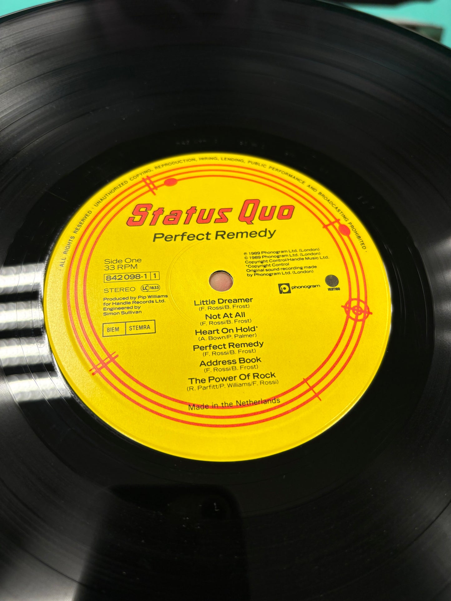 Status Quo: Perfect Remedy, LP, Vertigo, Phonogram, Europe 1989