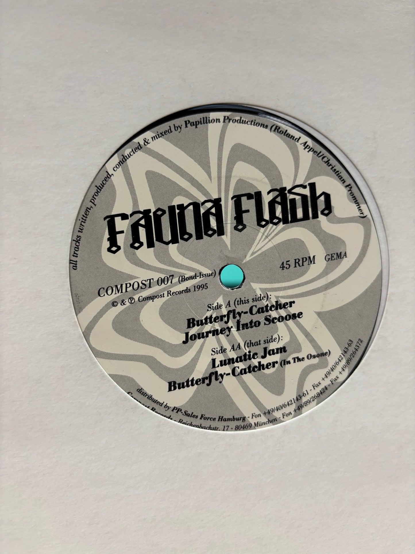 Fauna Flash: Butterfly Catcher, 12inch, Only official pressing, Compost Records, Germany 1995